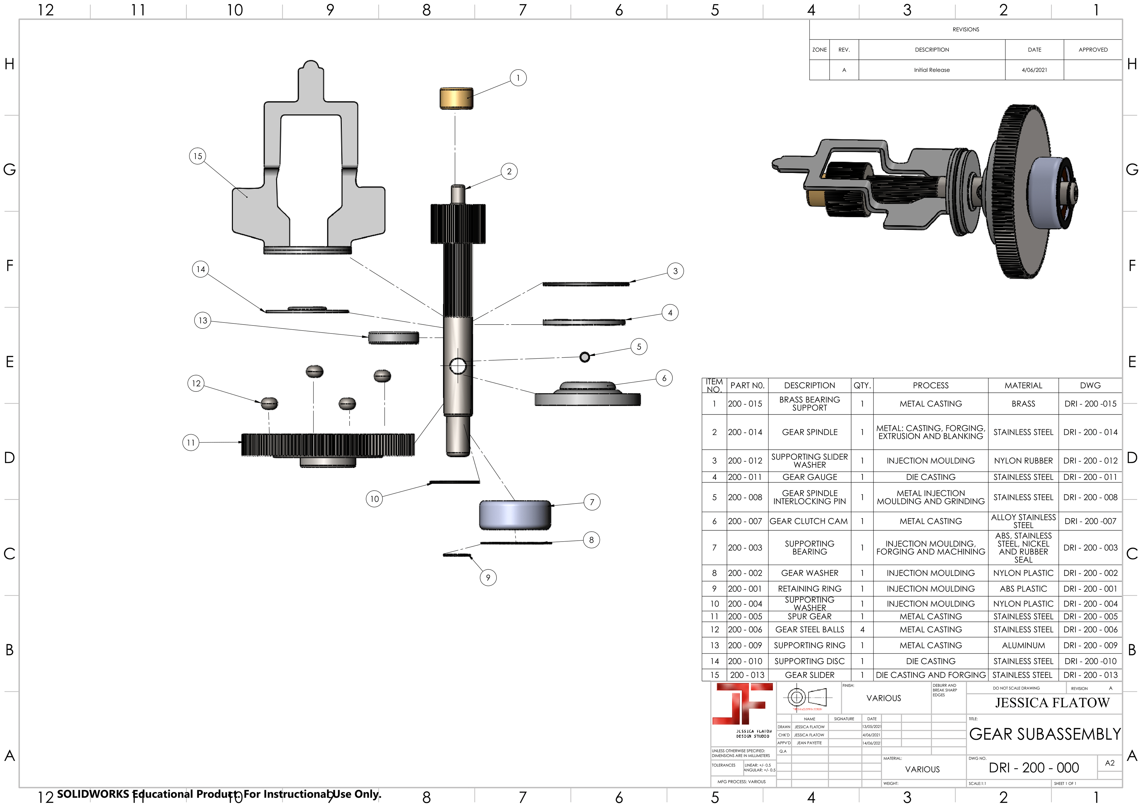 Gear Subassembly