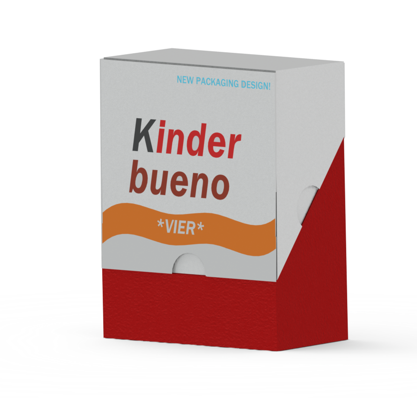 Kinder Bueno Vier Packaging Redesign - Solidworks Rendering