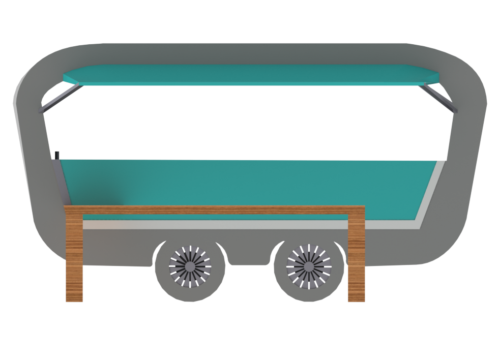 Covid - 19 Coffee Caravan - Front View Render