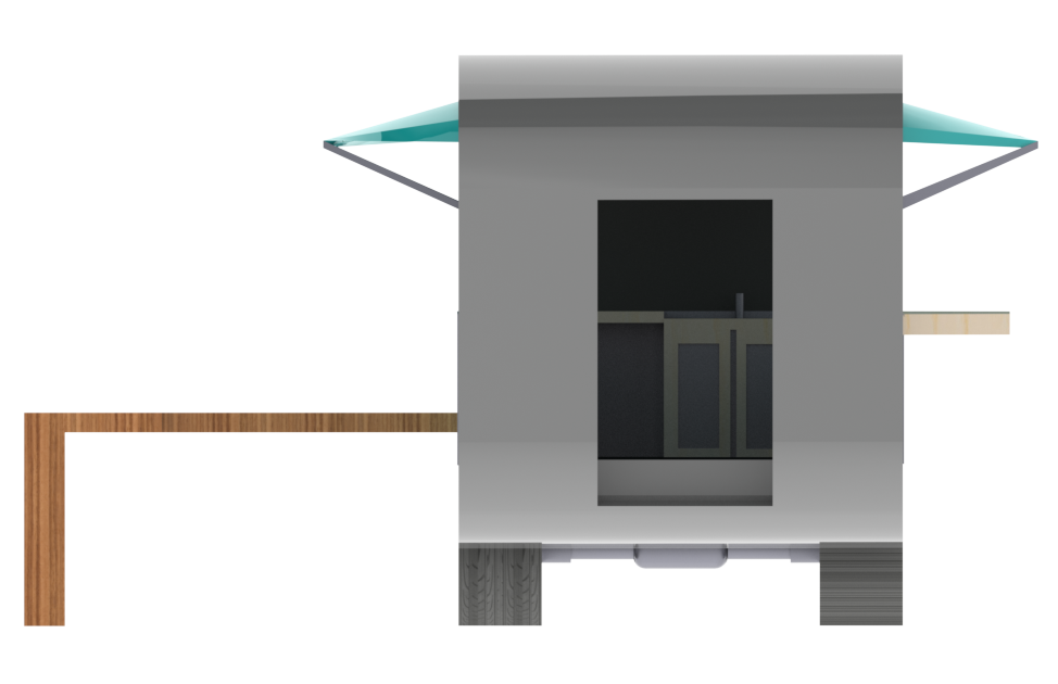 Covid - 19 Coffee Caravan - Right Side View Render