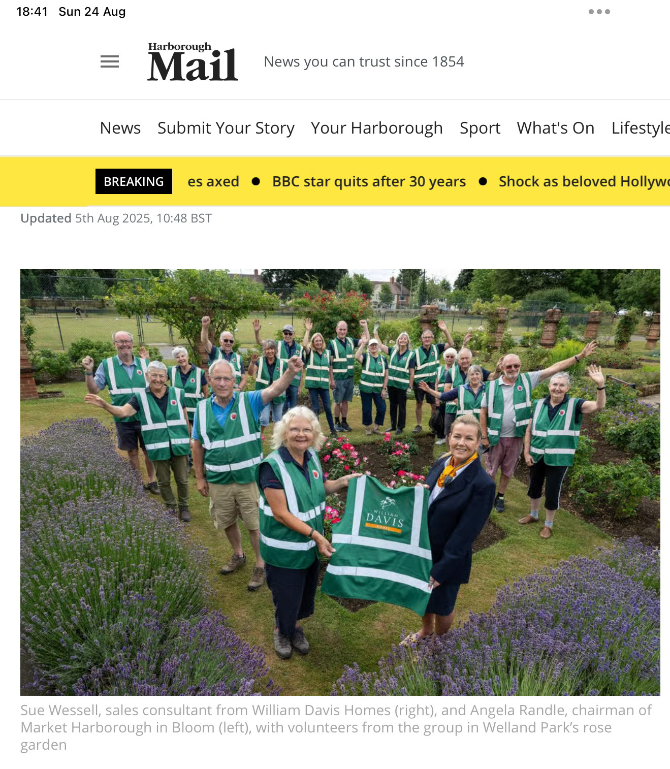 William Davis Homes hi-vis vests