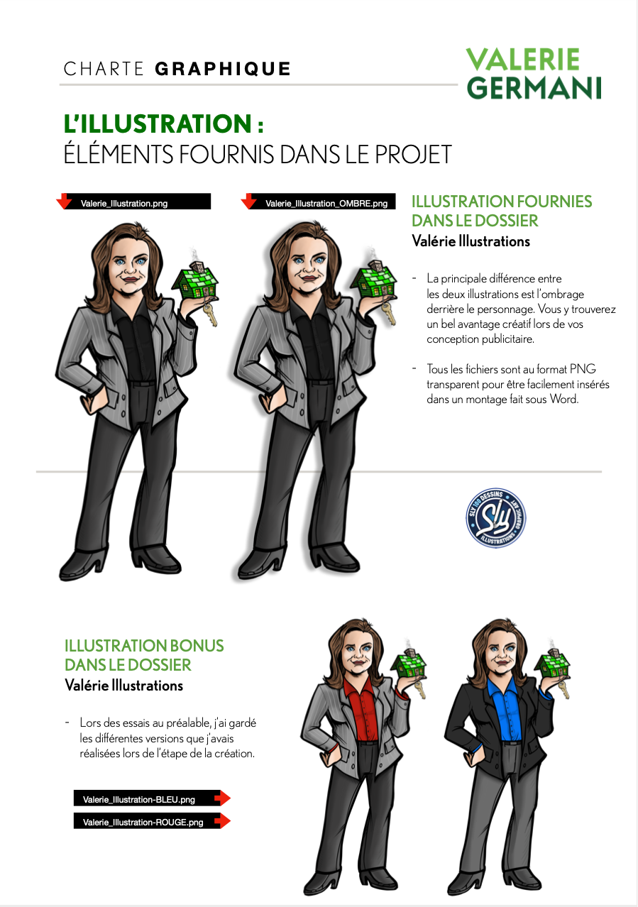 Conception publicitaire et illustration CLIENT : Valérie Germani agent immobilier