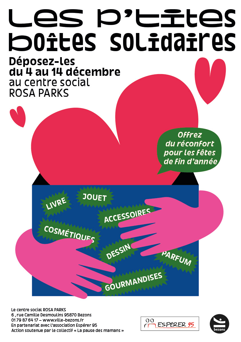 Collecte de dons, centre social Rosa Parks Bezons