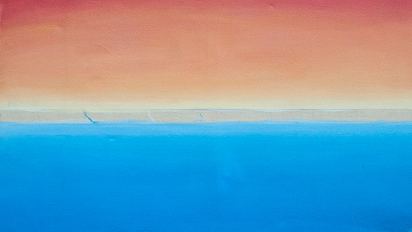 Orange & Blue / 150x100 cm / Oil on canvas / 2000 €