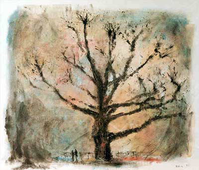 Tree in grey