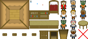 Tileset used inside the Inn