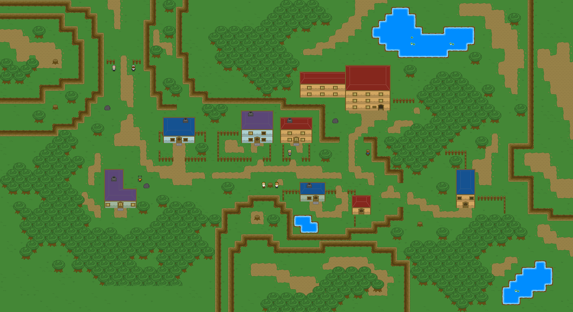 The full map of the town