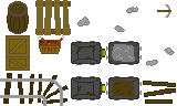 Various props for use in the Mines