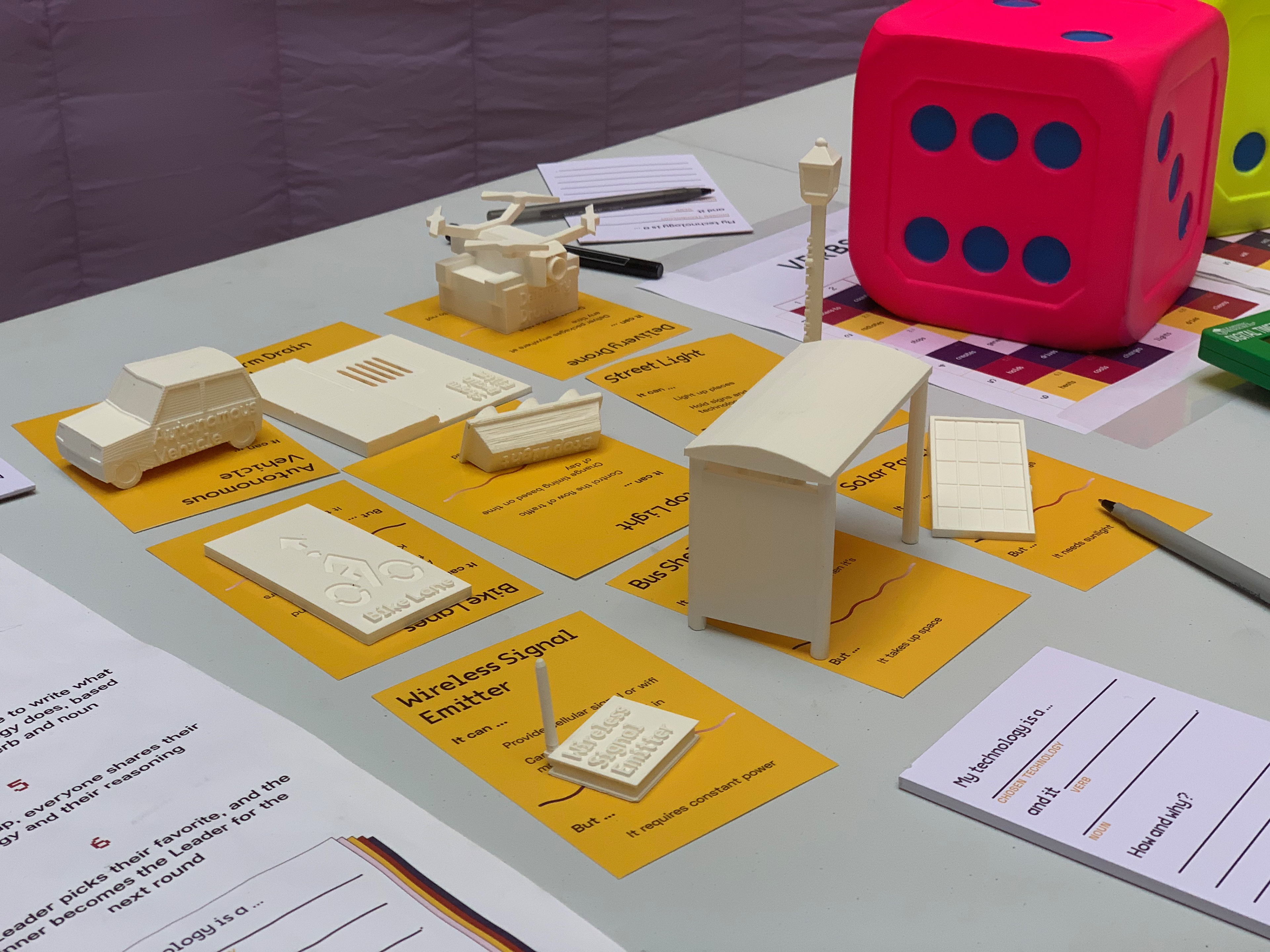 A close-up of some of the 3D models I created for the game