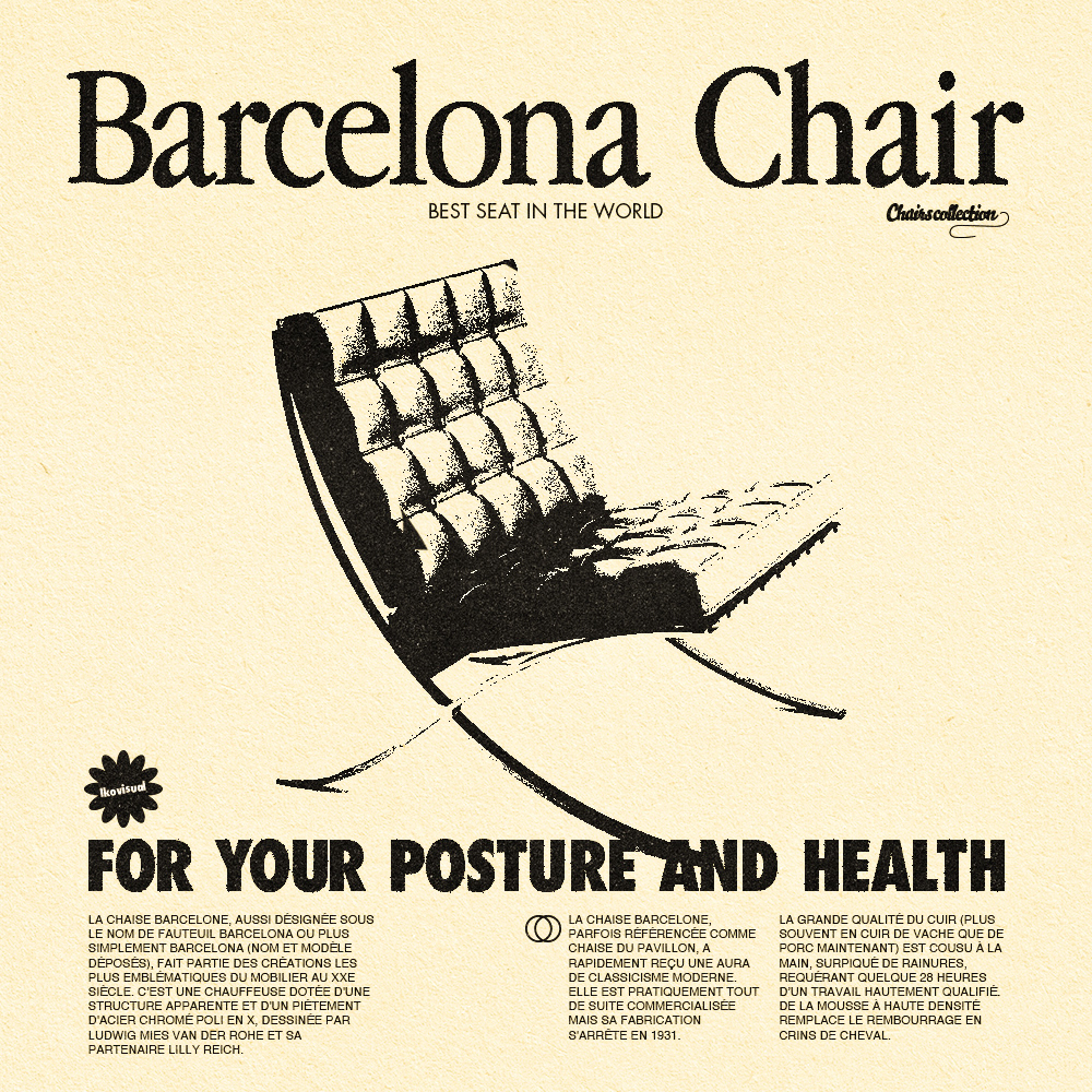 Barcelona chair.
