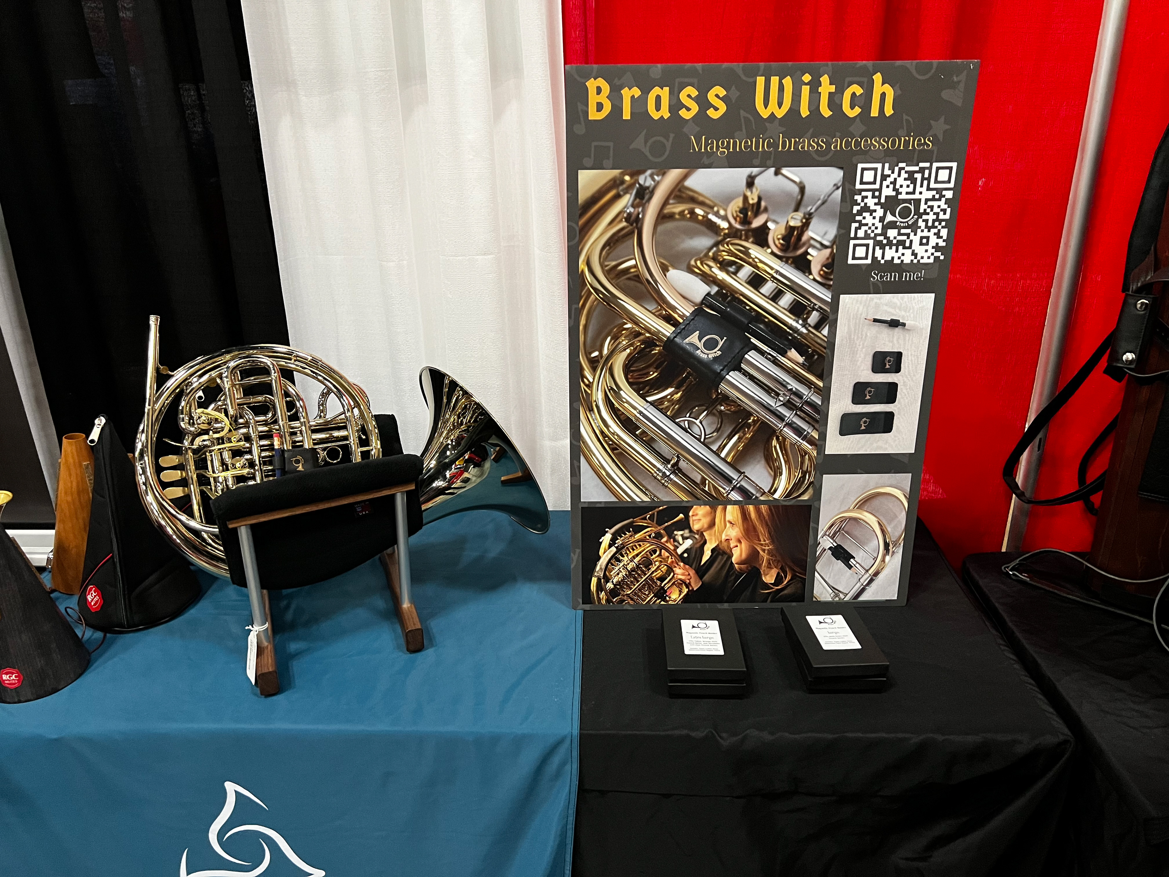 Brass Witch set up at brass convention