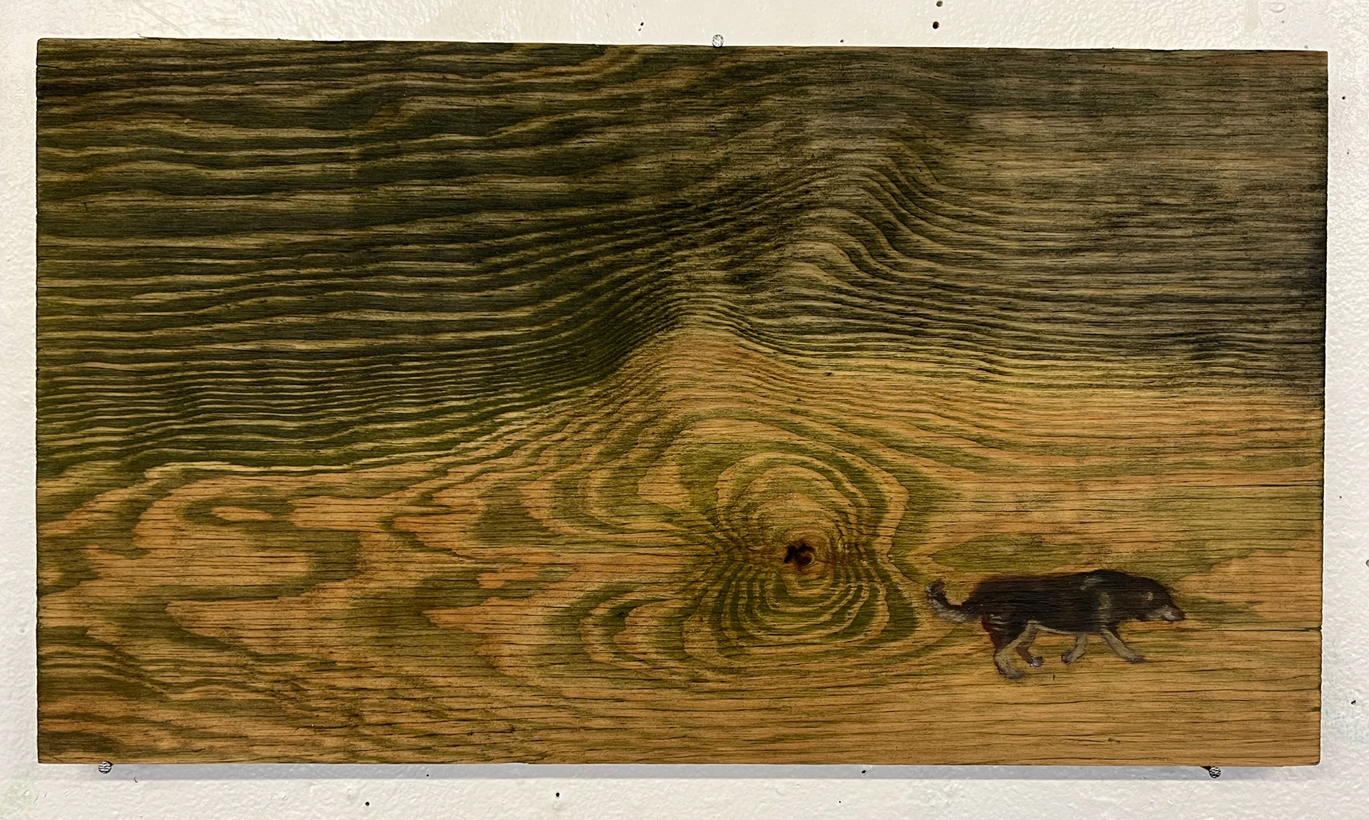 "Untitled", 12"x16", oil and oil pastel on wood