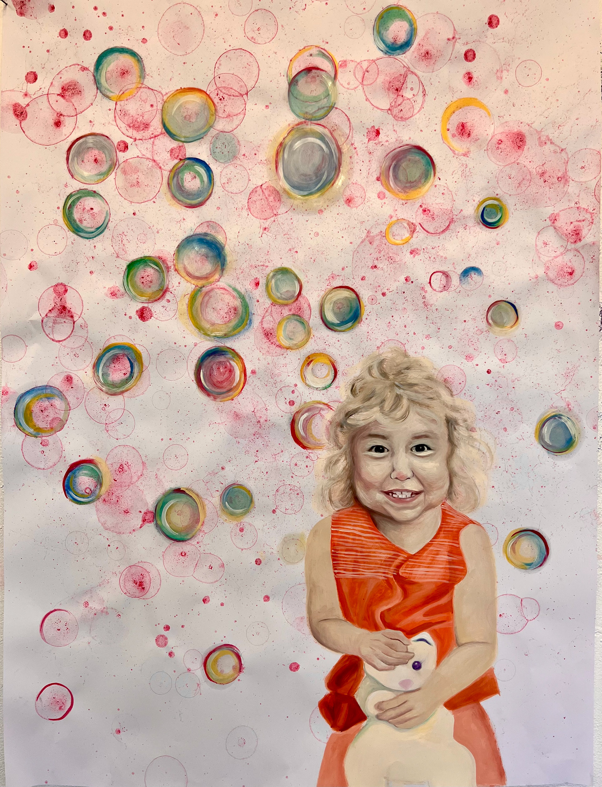 "Untitled", 24"x36", oil and soap on paper