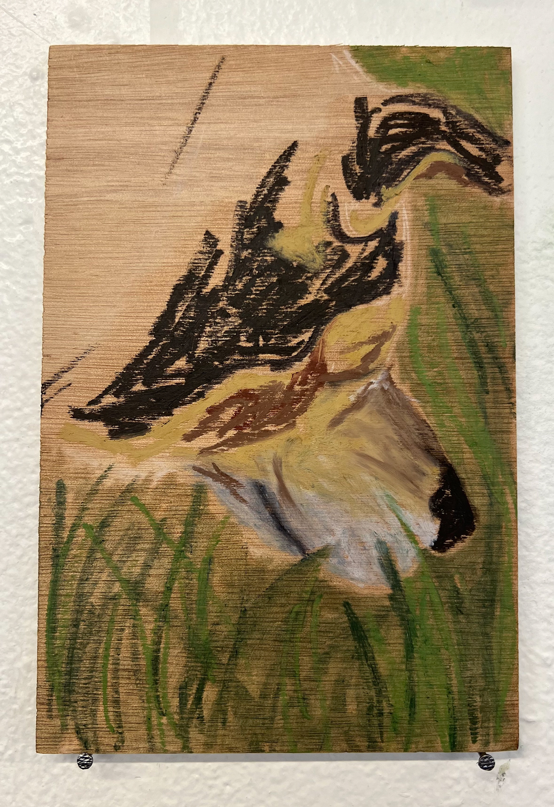 "Untitled", 6"x8", oil and oil pastel on wood