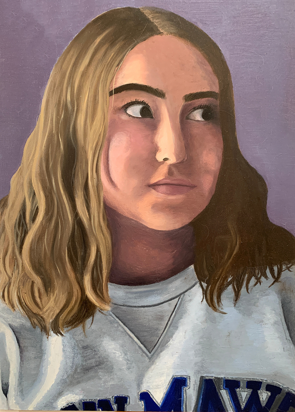 "Self Portrait", 16"x20", oil on canvas