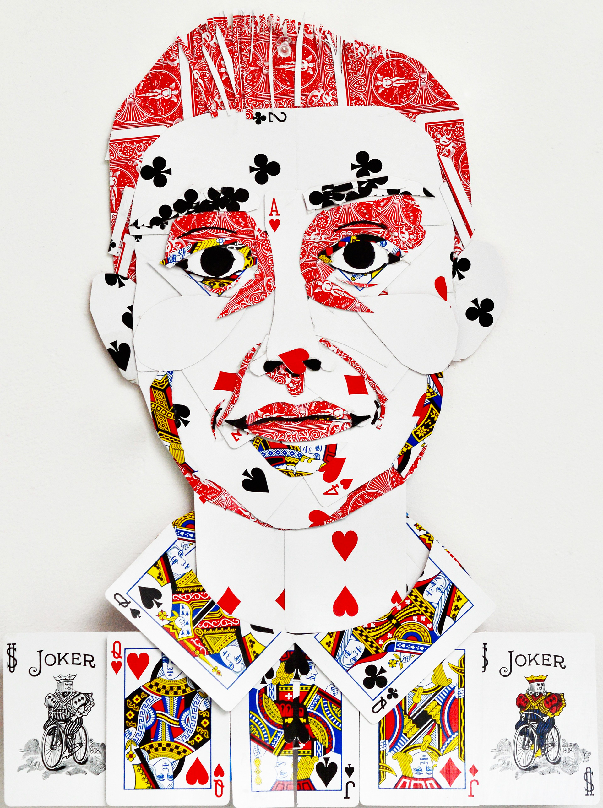 "The Joker", 12"x16", deck of playing cards
