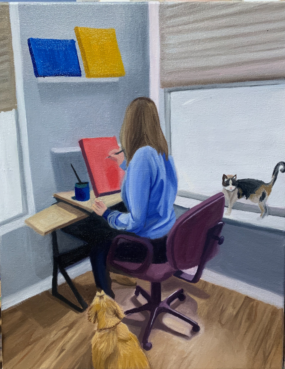"In My Room", 10"x12", oil on canvas