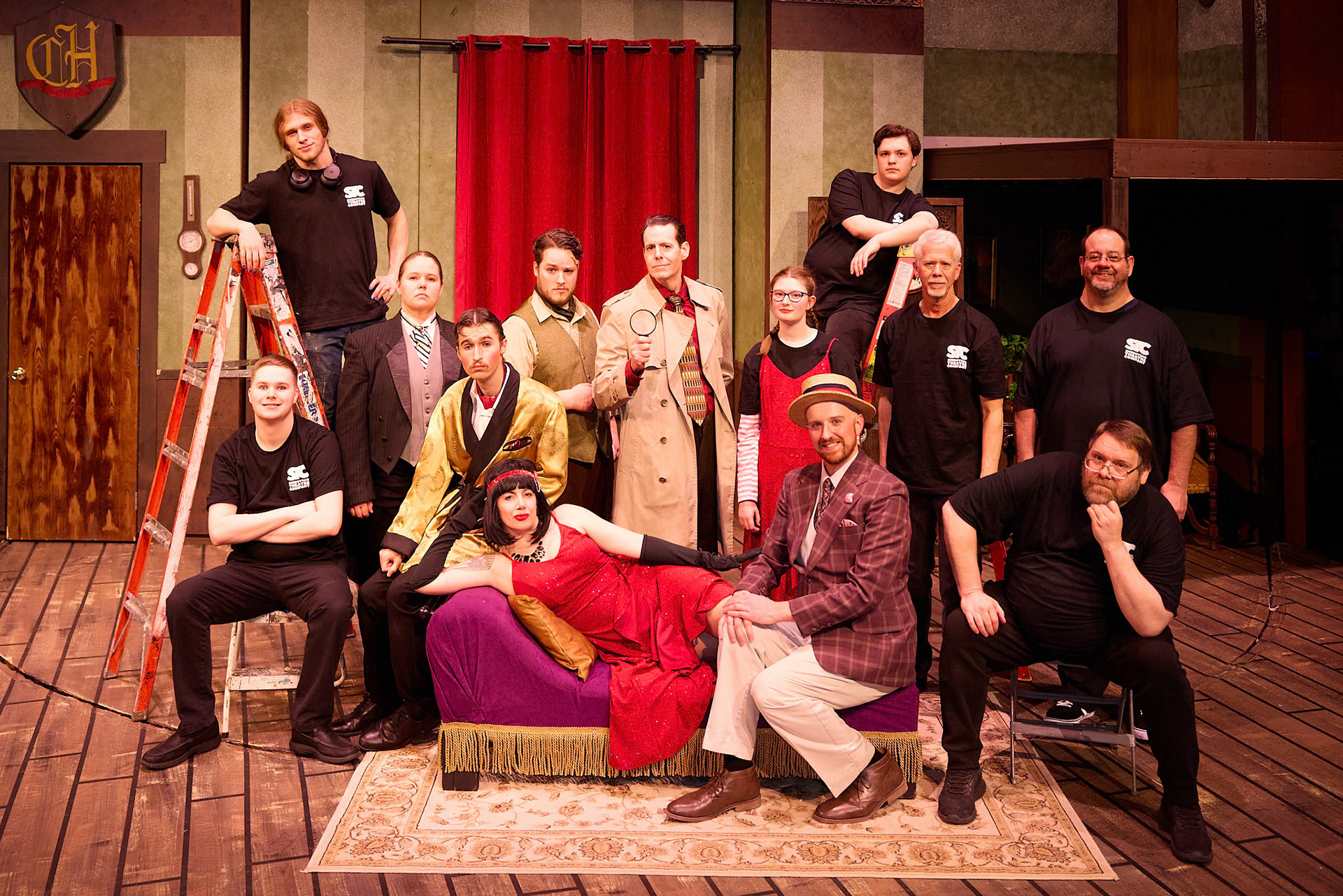 Sheboygan Theatre Company THE PLAY THAT GOES WRONG By: Henry Lewis, Johnathan Sayer & Henry Shields Photographers: Michael Huibregtse & Scott Seifert Full Production Credit: rehearsalreport.com  Director: Ryan Schabach  