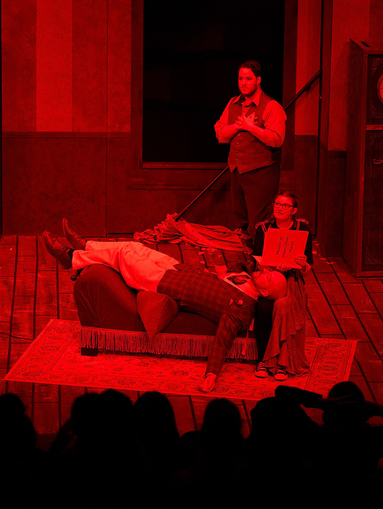 Sheboygan Theatre Company THE PLAY THAT GOES WRONG By: Henry Lewis, Johnathan Sayer & Henry Shields Photographers: Michael Huibregtse & Scott Seifert Full Production Credit: rehearsalreport.com  Director: Ryan Schabach  