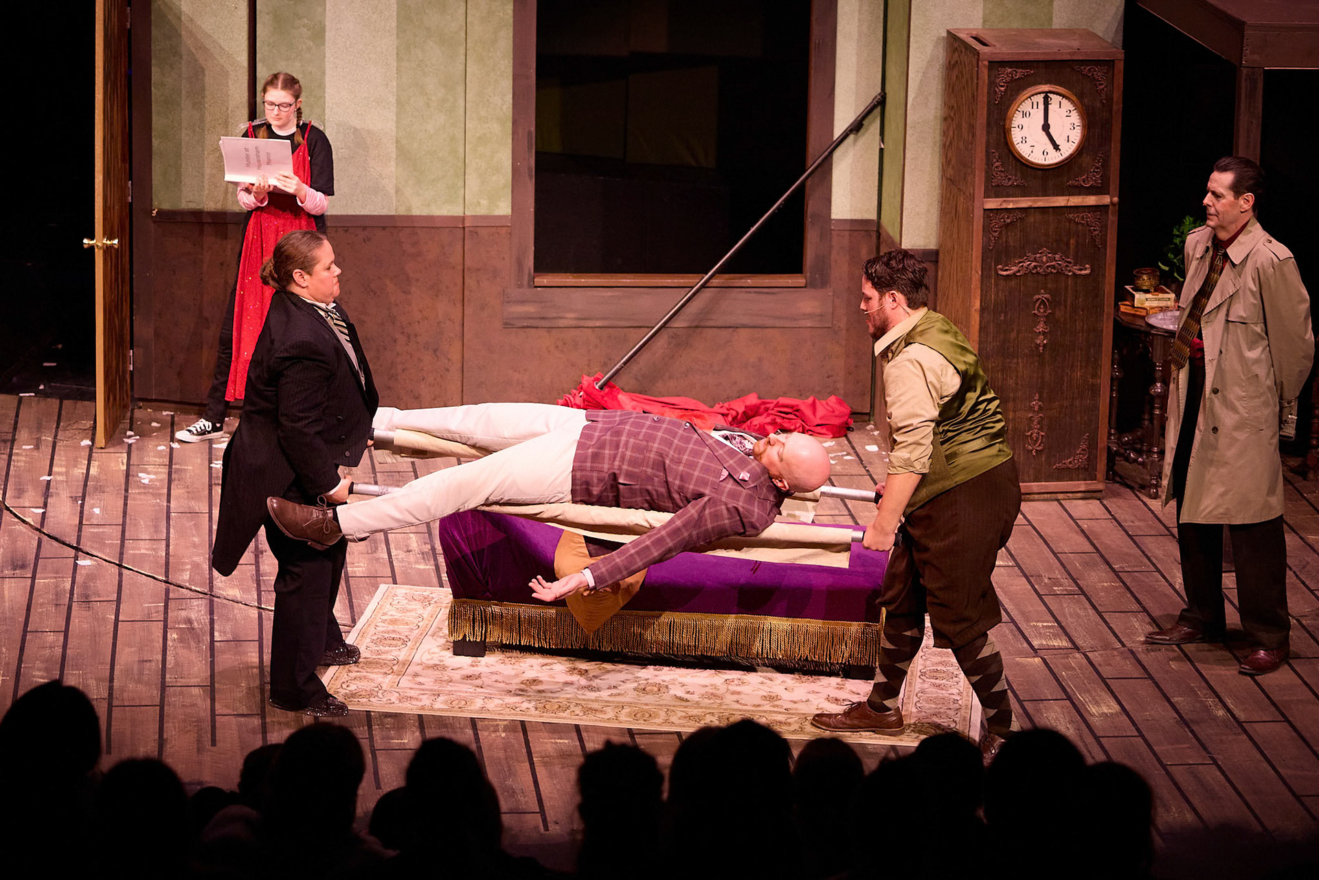 Sheboygan Theatre Company THE PLAY THAT GOES WRONG By: Henry Lewis, Johnathan Sayer & Henry Shields Photographers: Michael Huibregtse & Scott Seifert Full Production Credit: rehearsalreport.com  Director: Ryan Schabach  