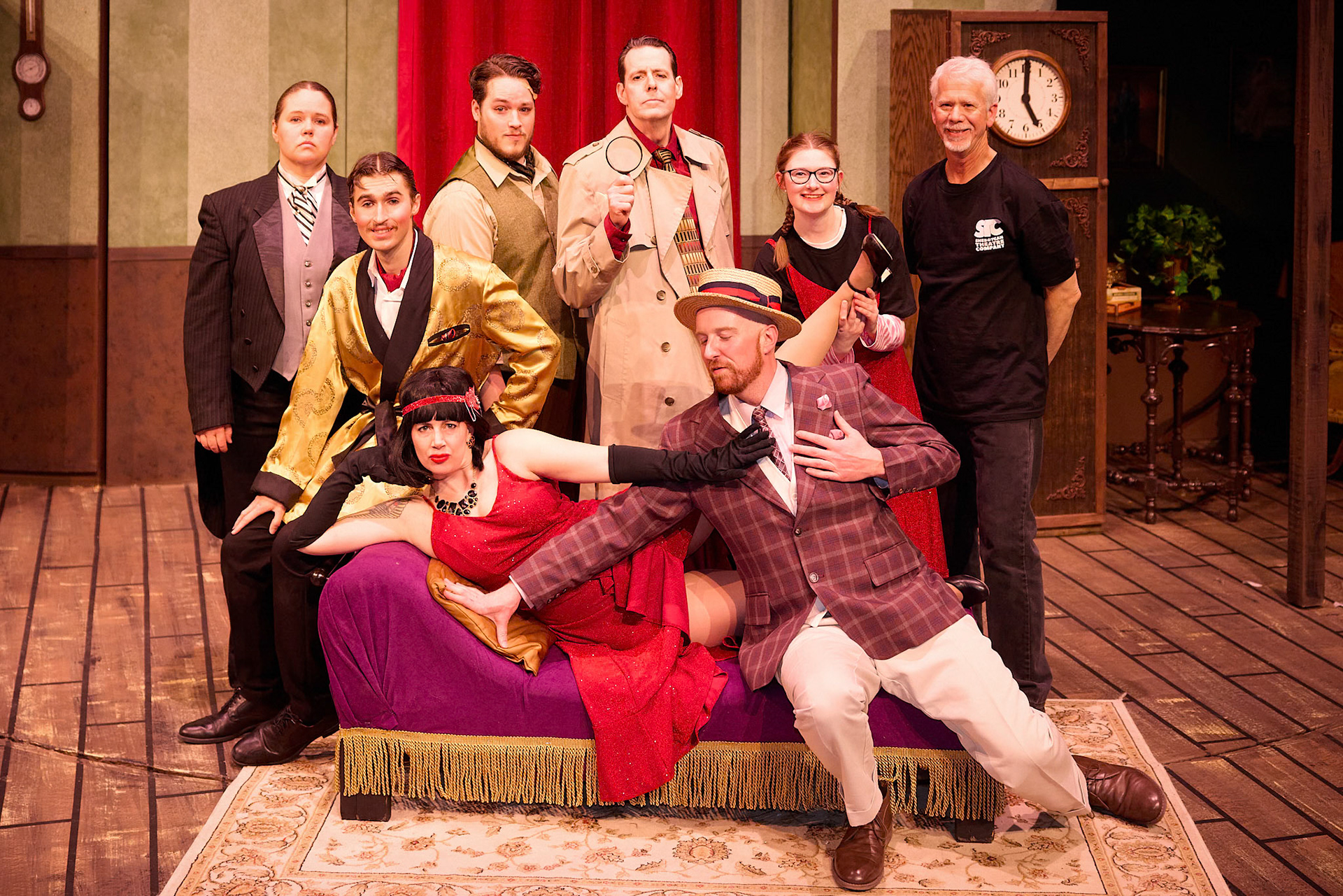 Sheboygan Theatre Company THE PLAY THAT GOES WRONG By: Henry Lewis, Johnathan Sayer & Henry Shields Photographers: Michael Huibregtse & Scott Seifert Full Production Credit: rehearsalreport.com  Director: Ryan Schabach  