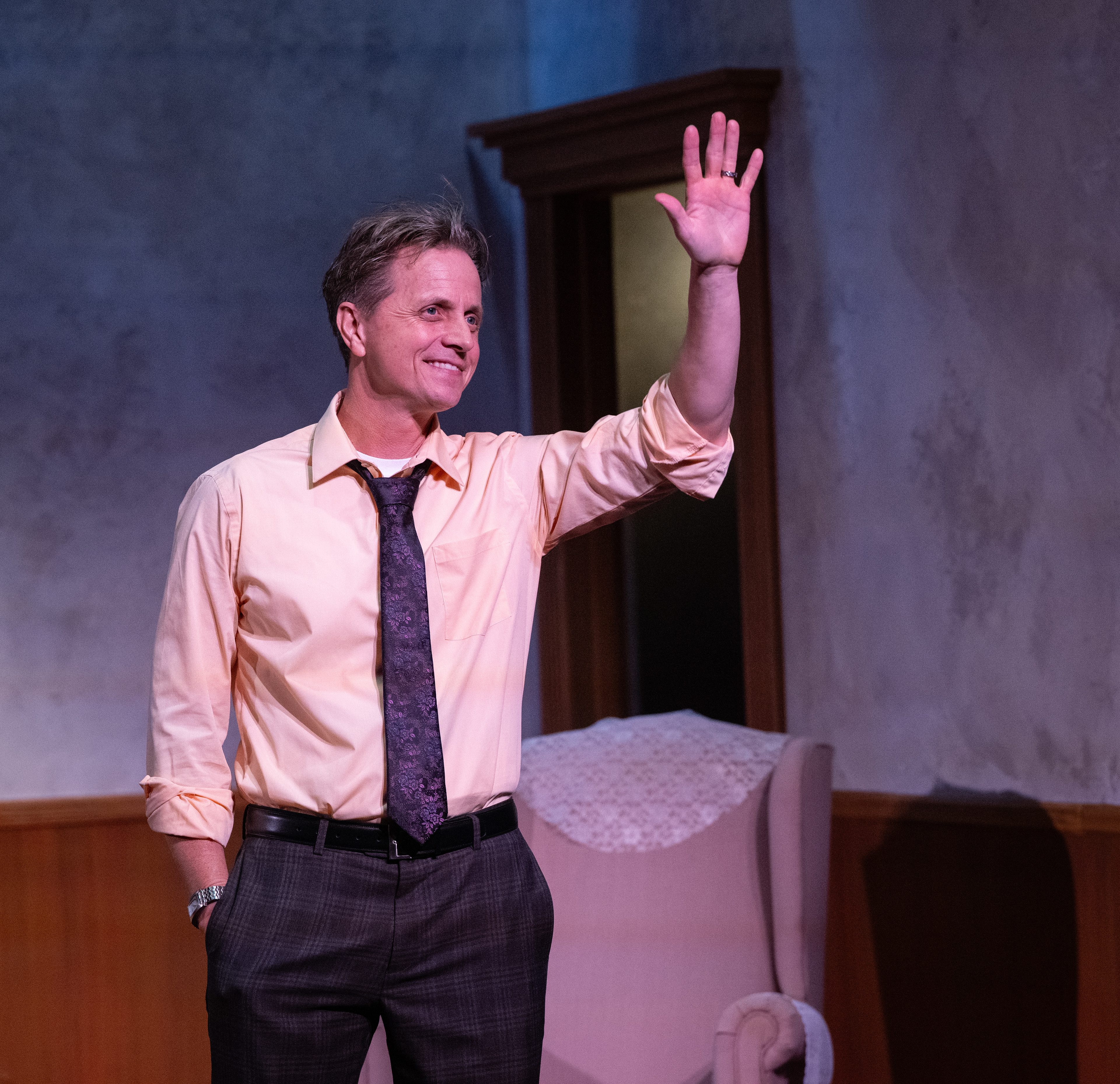 Director: Jacob Janssen Lighting: Kyle Cunningham, Jimmy Balistreri, Karen Wallace Set: Amy Sue Hazel Sound: Dee Etti-Williams PSM: Kelsey Brennan York TD: Alex Polzin Props: Haley Cranstoun  Cast: Ryan Schabach, Emma Rosenthal, Karen Moeller