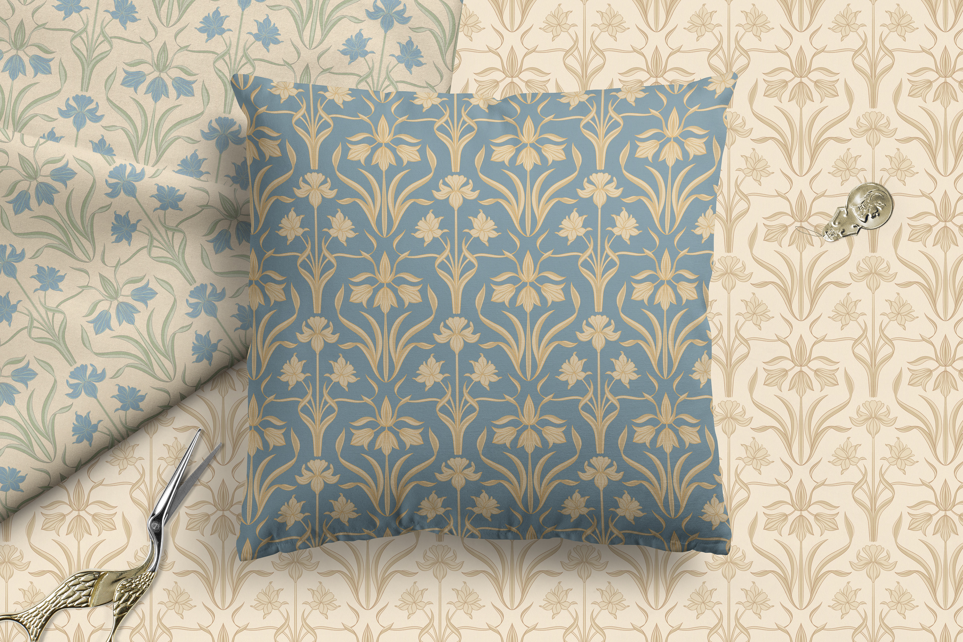 Spring melody seamless pattern