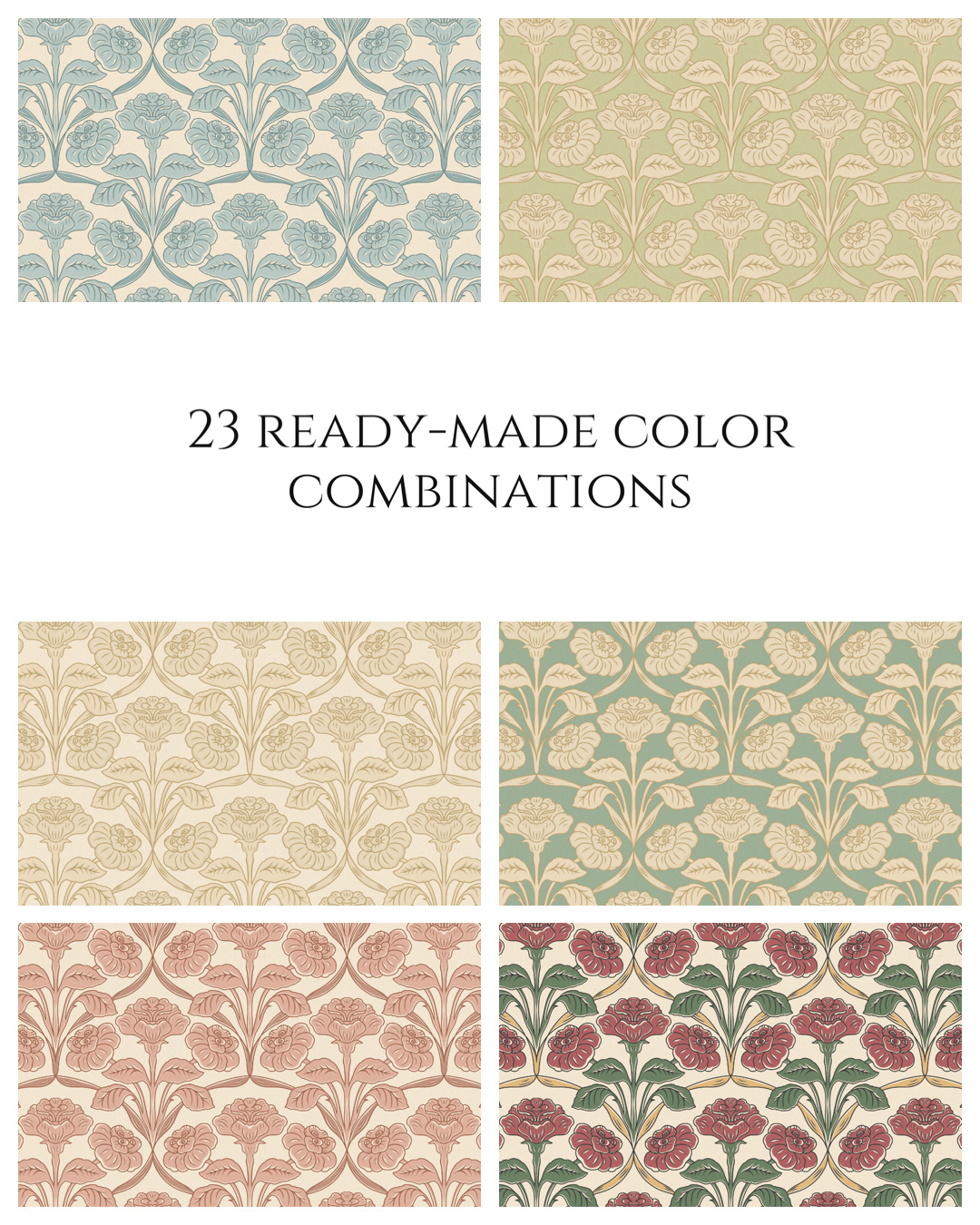 Vintage Roses Seamless pattern