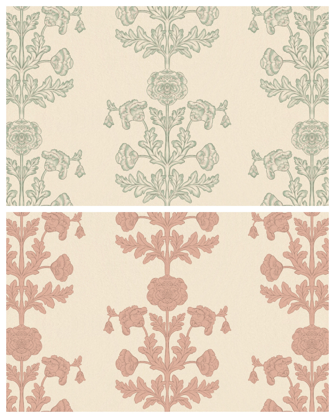 Indian poppy Seamless Pattern