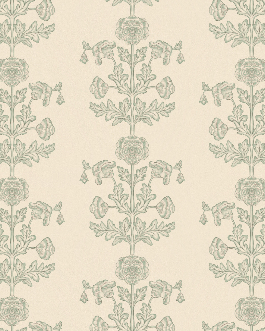 Indian poppy Seamless Pattern