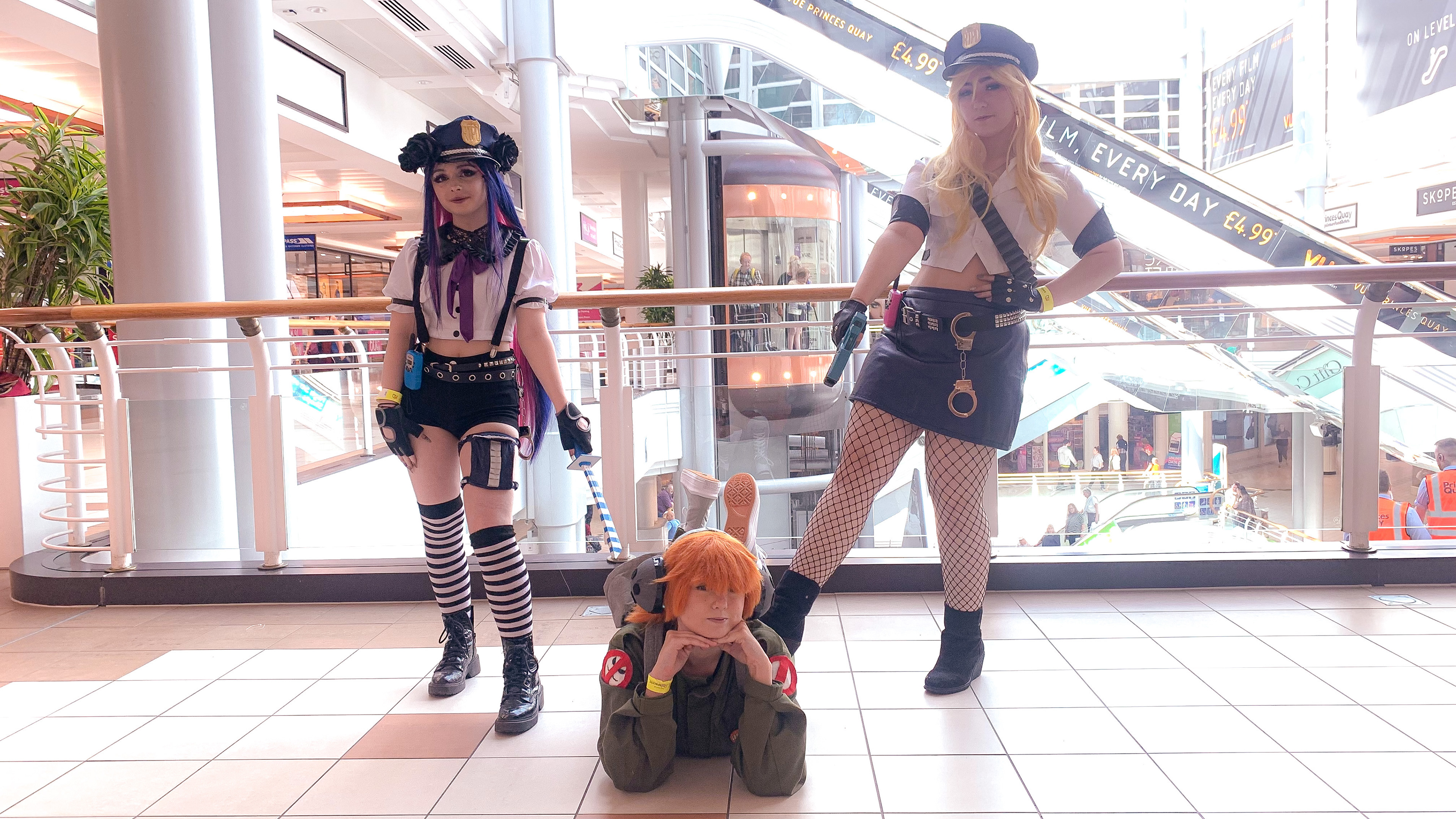 My Briefers cosplay at Hull comic con, accompanied by my two good friends as Panty (right) and Stocking (left)