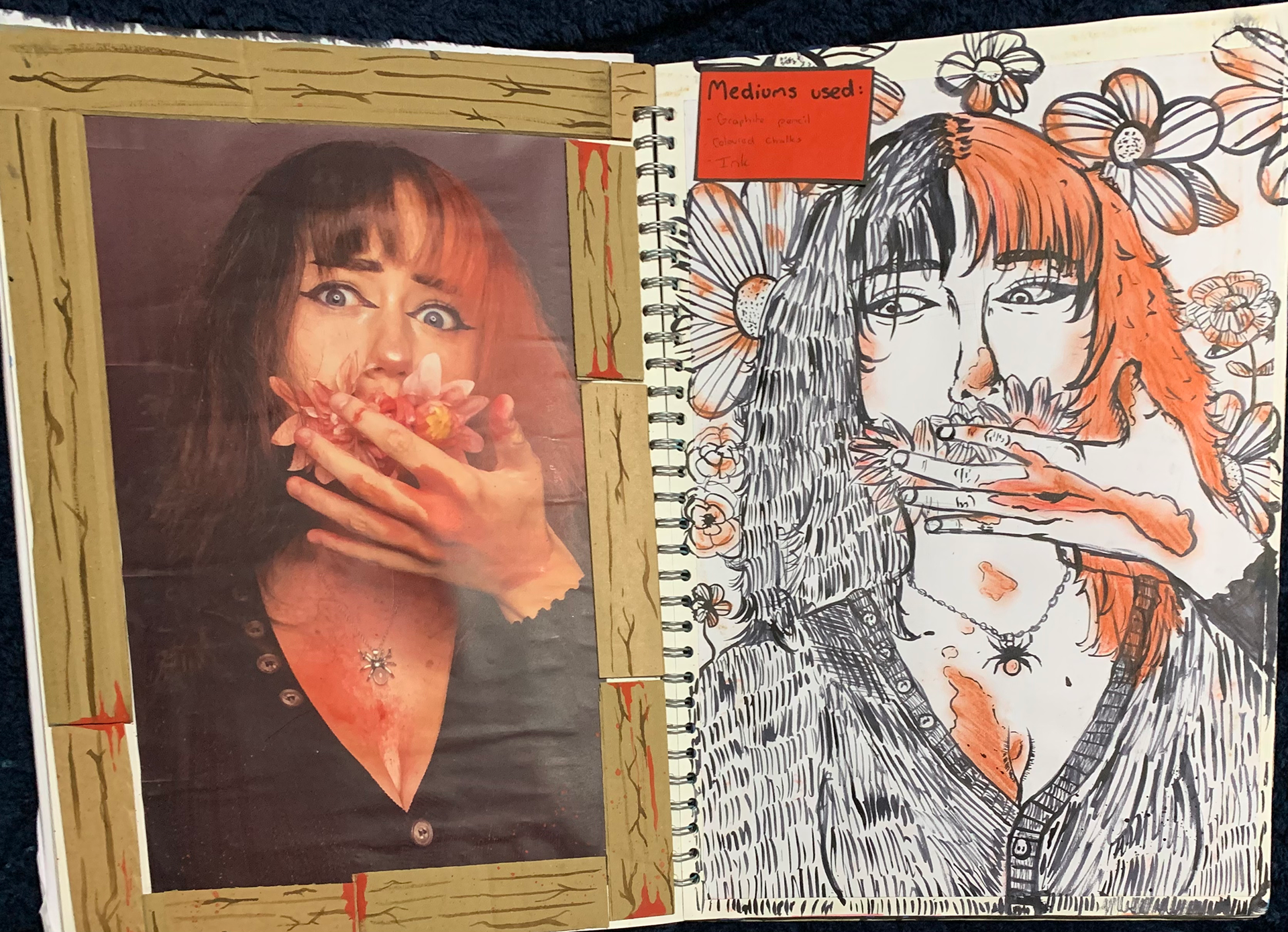 Study of an image from a photoshoot I did based on Hanahaki disease