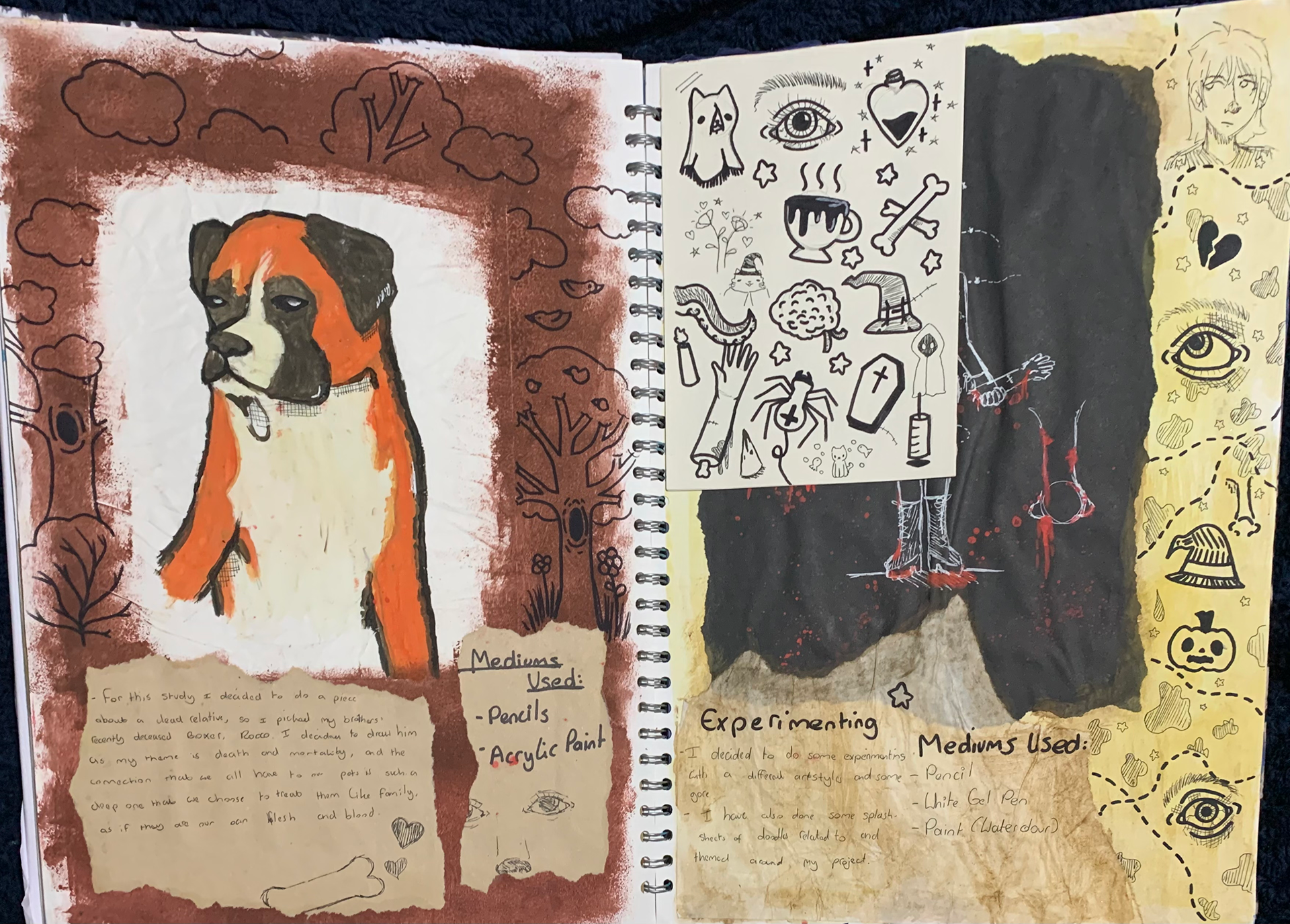 Page experimenting with different medias