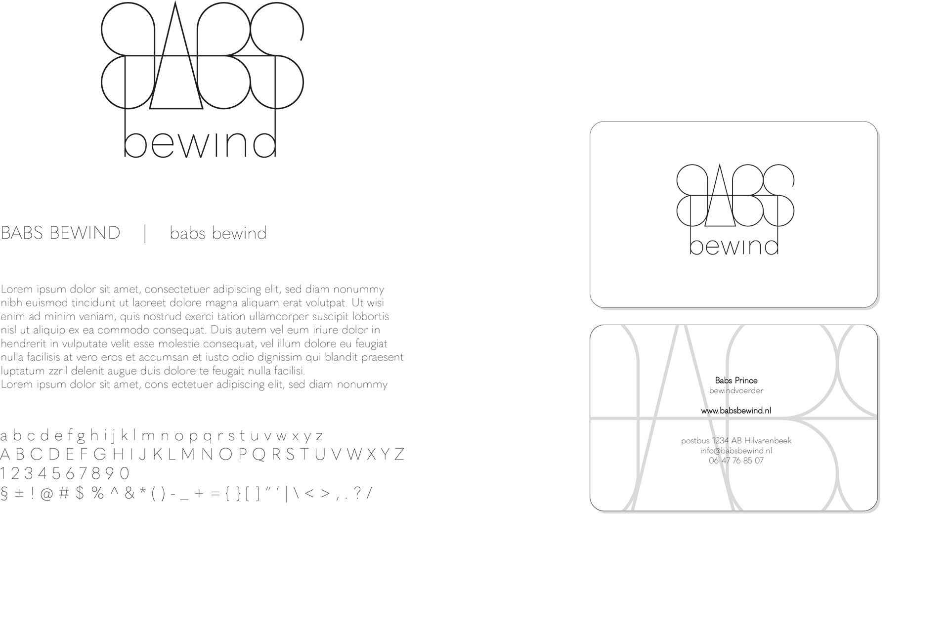 Logo, branding en grafische elementen voor Babs Bewind