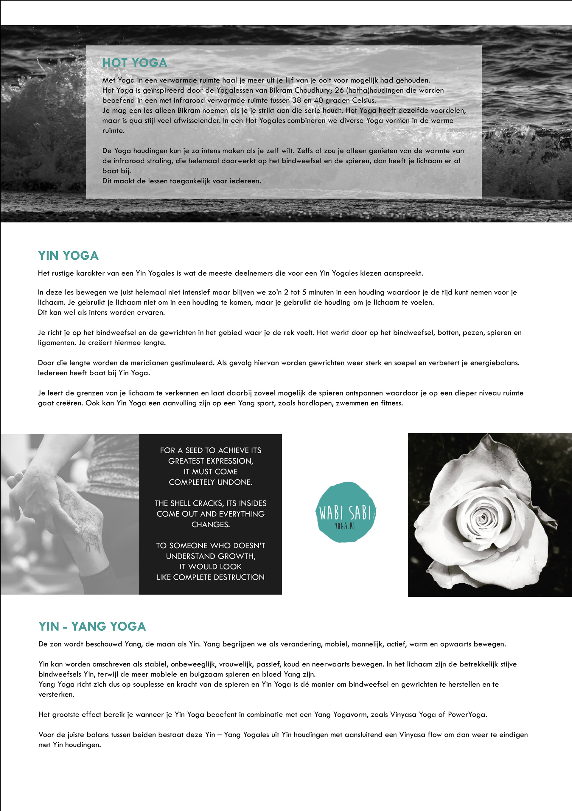 fotografie, lay out ontwerp en teksten voor website