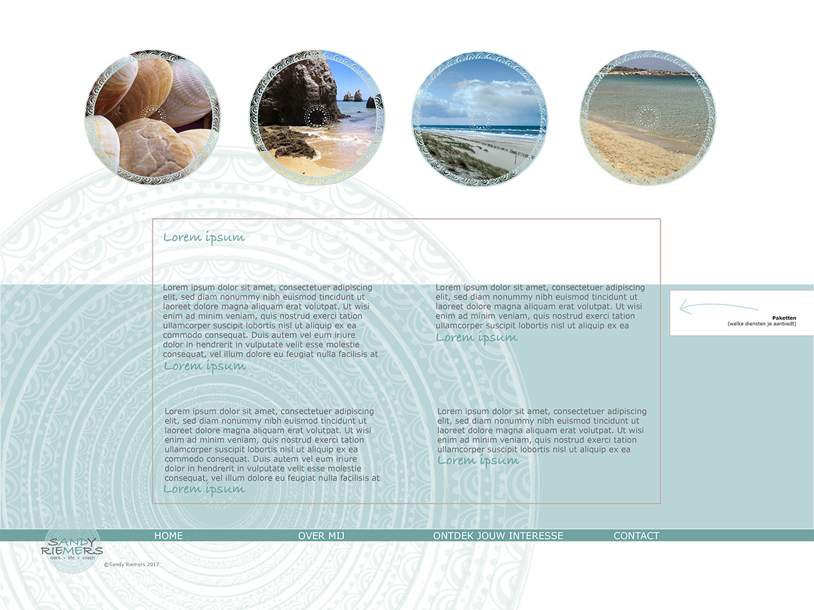 Ontwerp webpagina lay out en grafische elementen