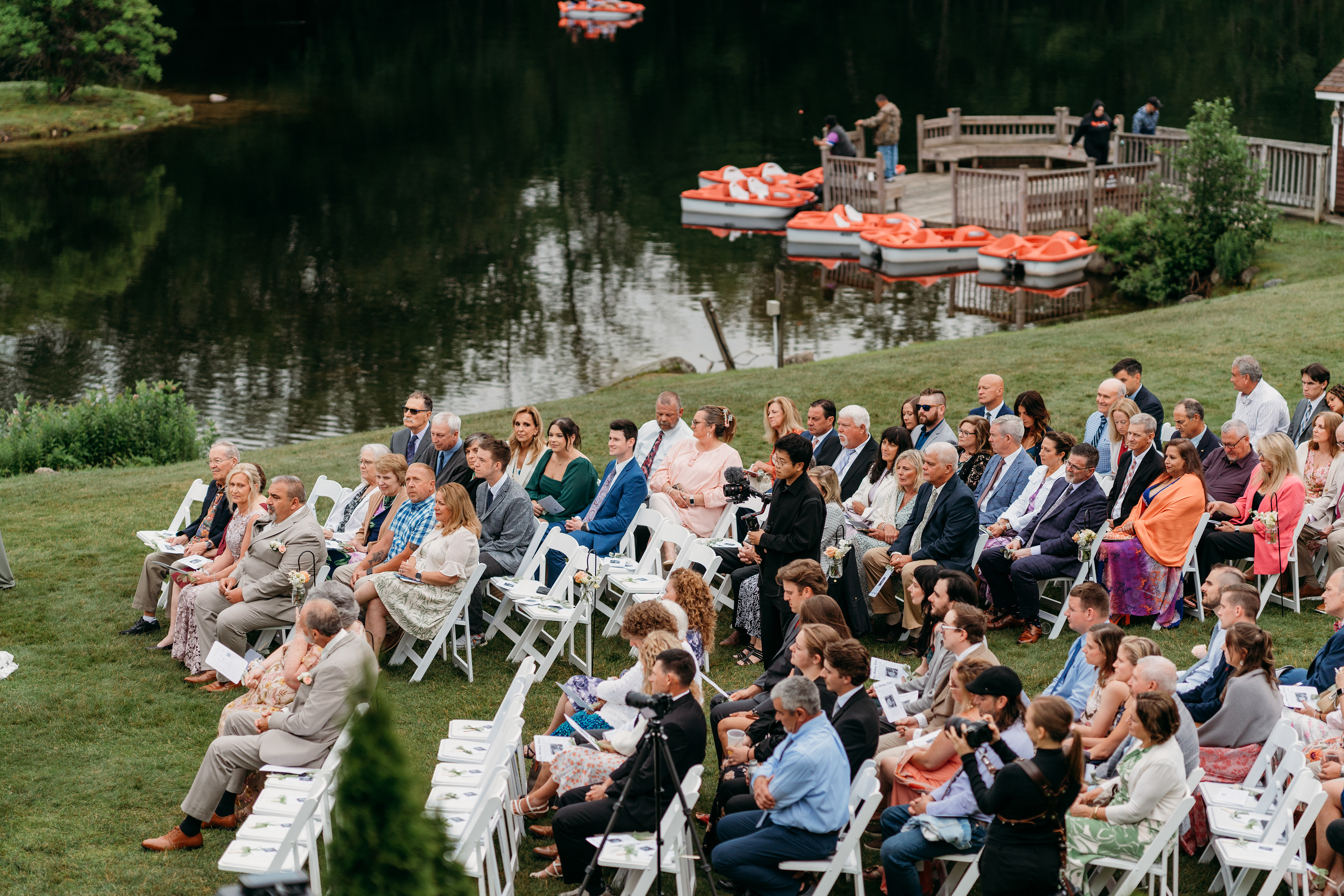 Guests wiping tears, children giggling — this was a family-filled New England celebration.