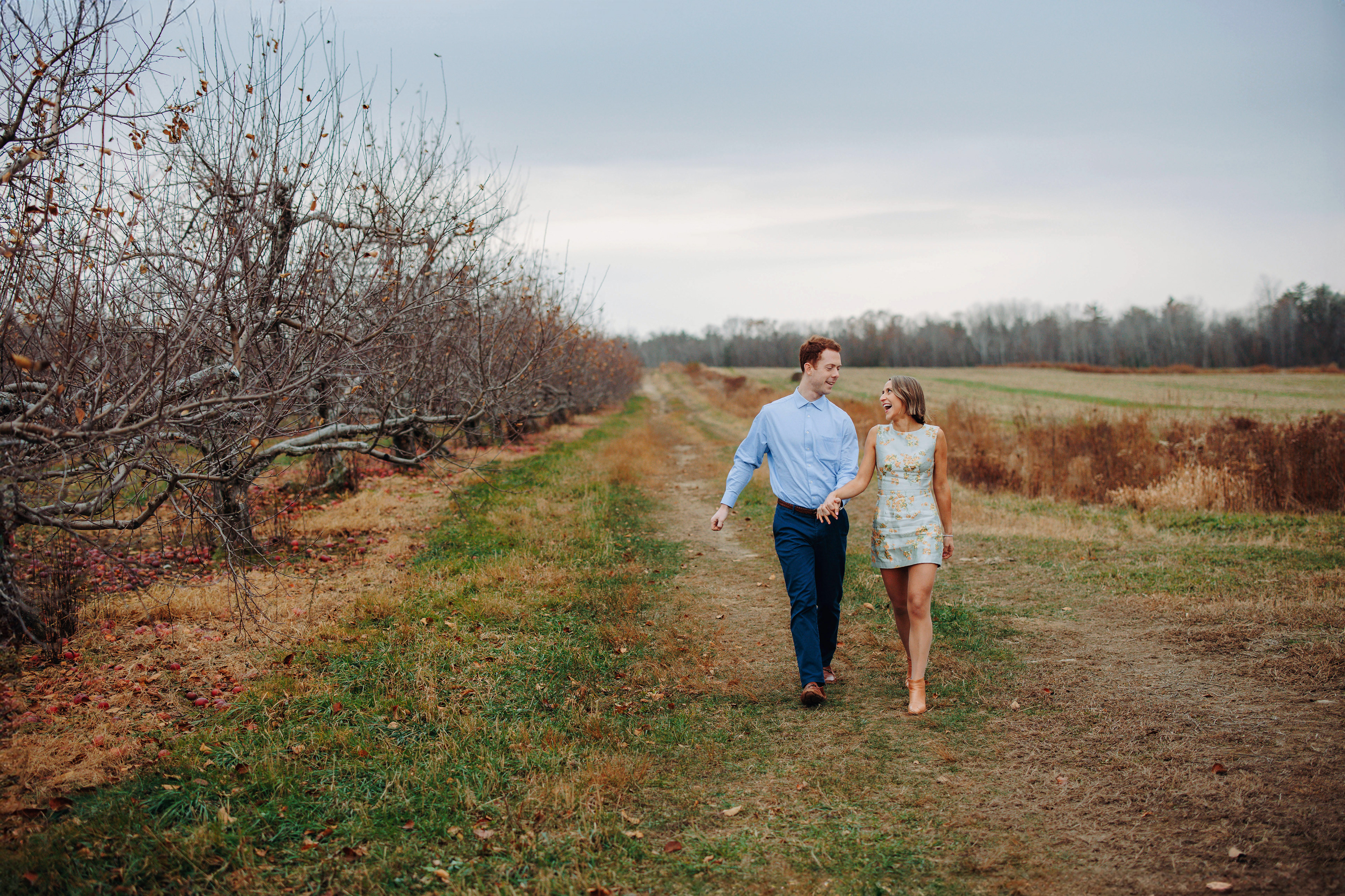 Woodmont Orchard is one of my favorite engagement photo locations in southern NH — and this session shows why.