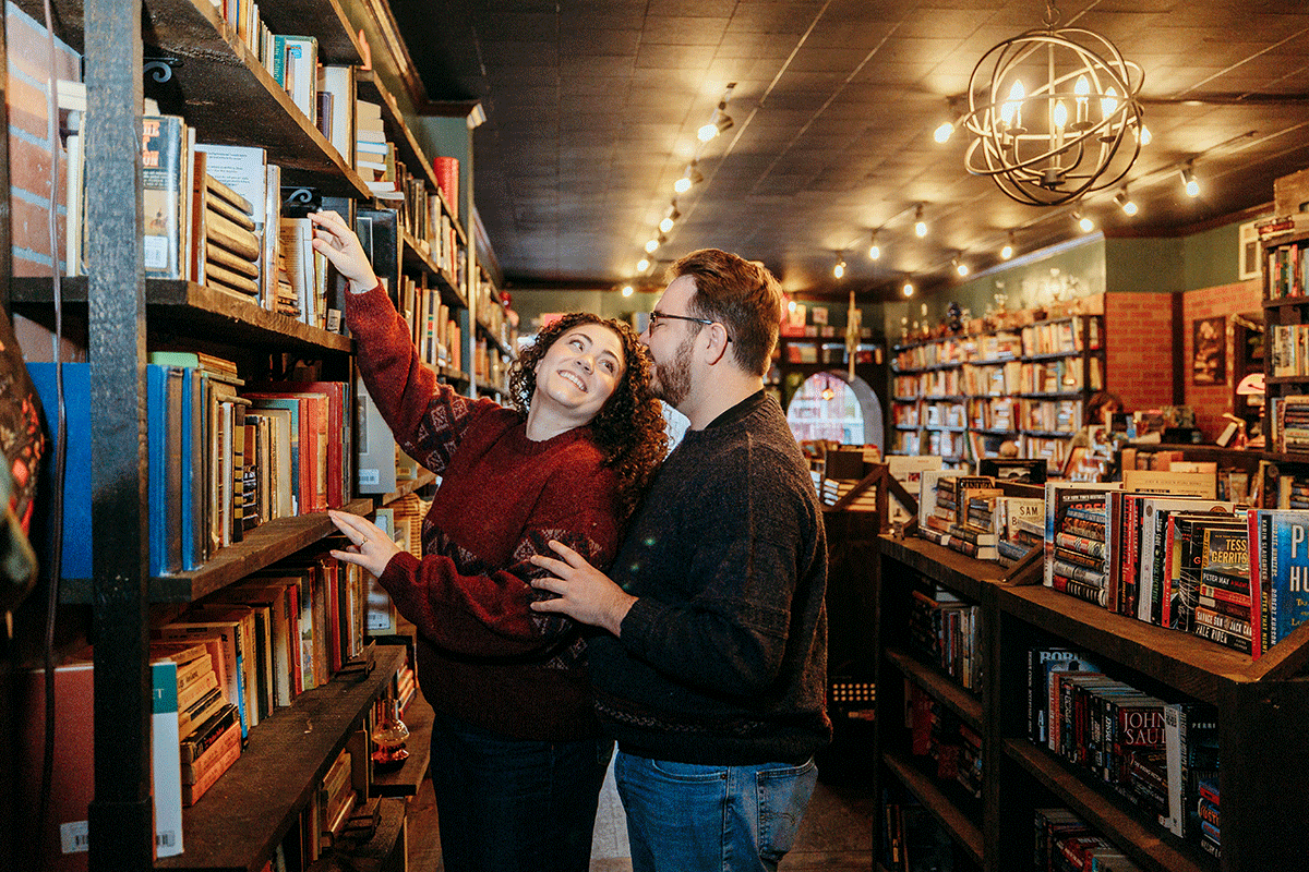Proof that the best engagement photos happen when couples choose places that feel like home.