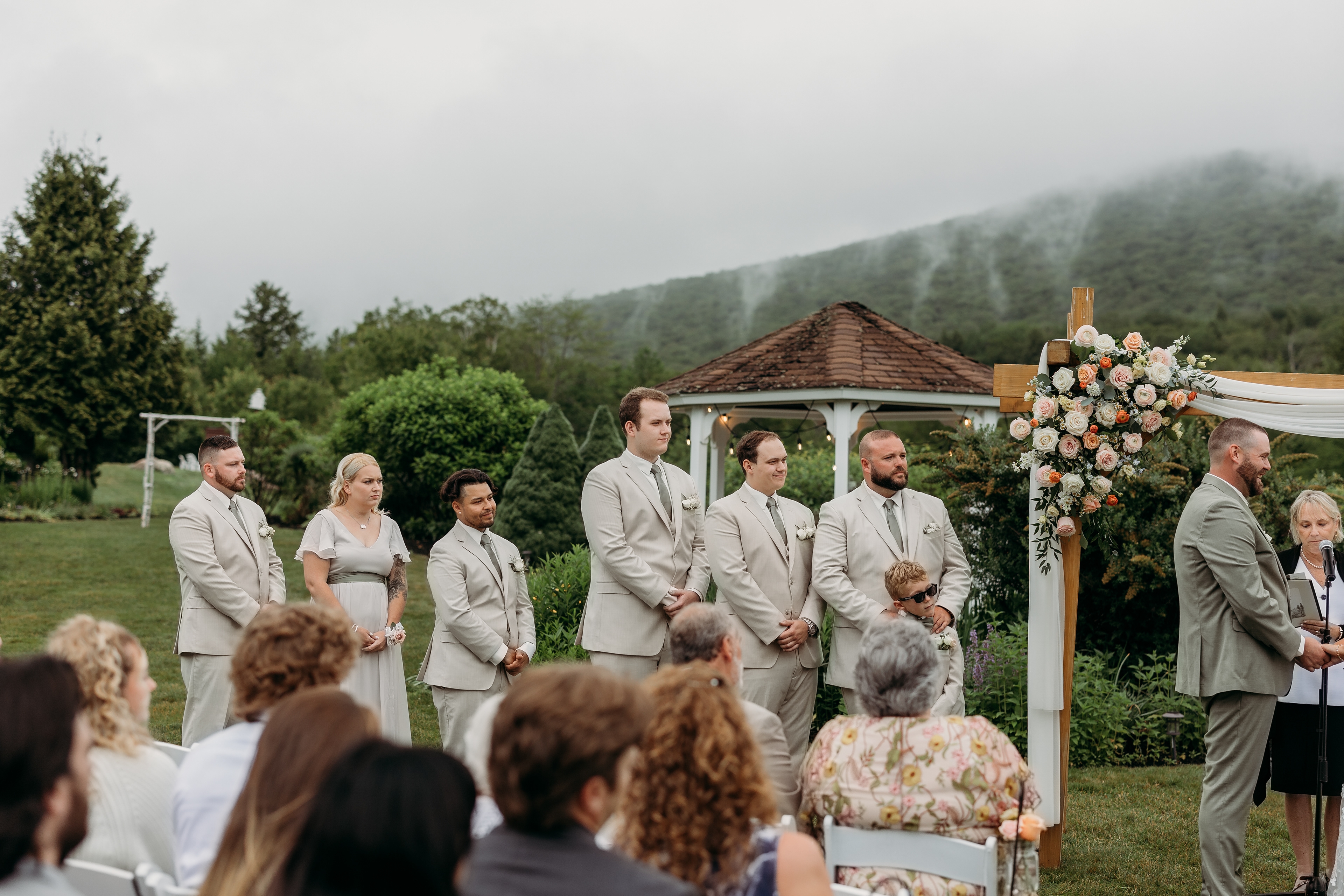 Soft greens, pinks, and gorgeous blooms — every detail told a love story of patience and craft.