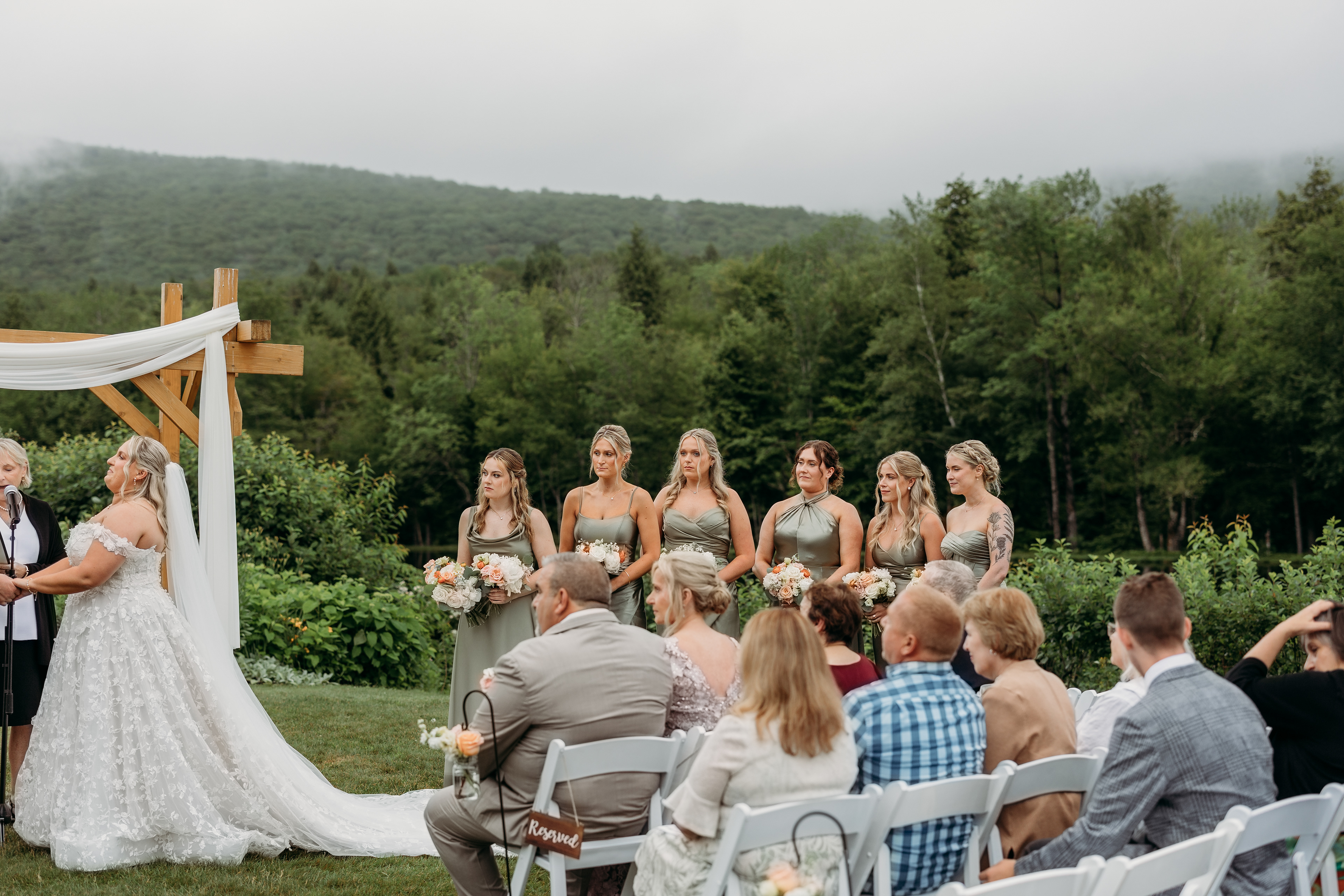 An outdoor ceremony in the heart of the White Mountains — authentic, elegant, and full of heart.