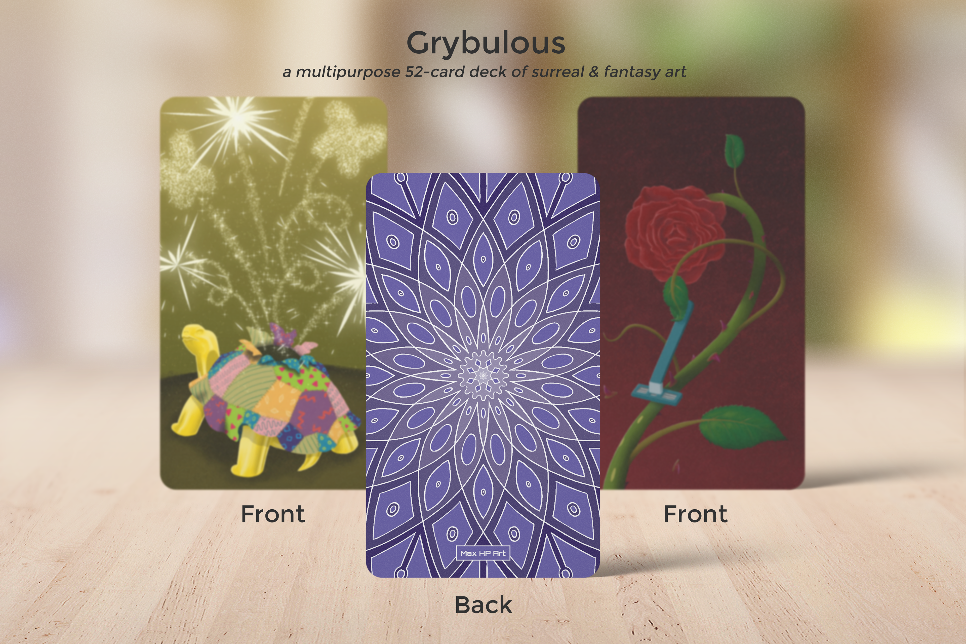 Mockup with card back design