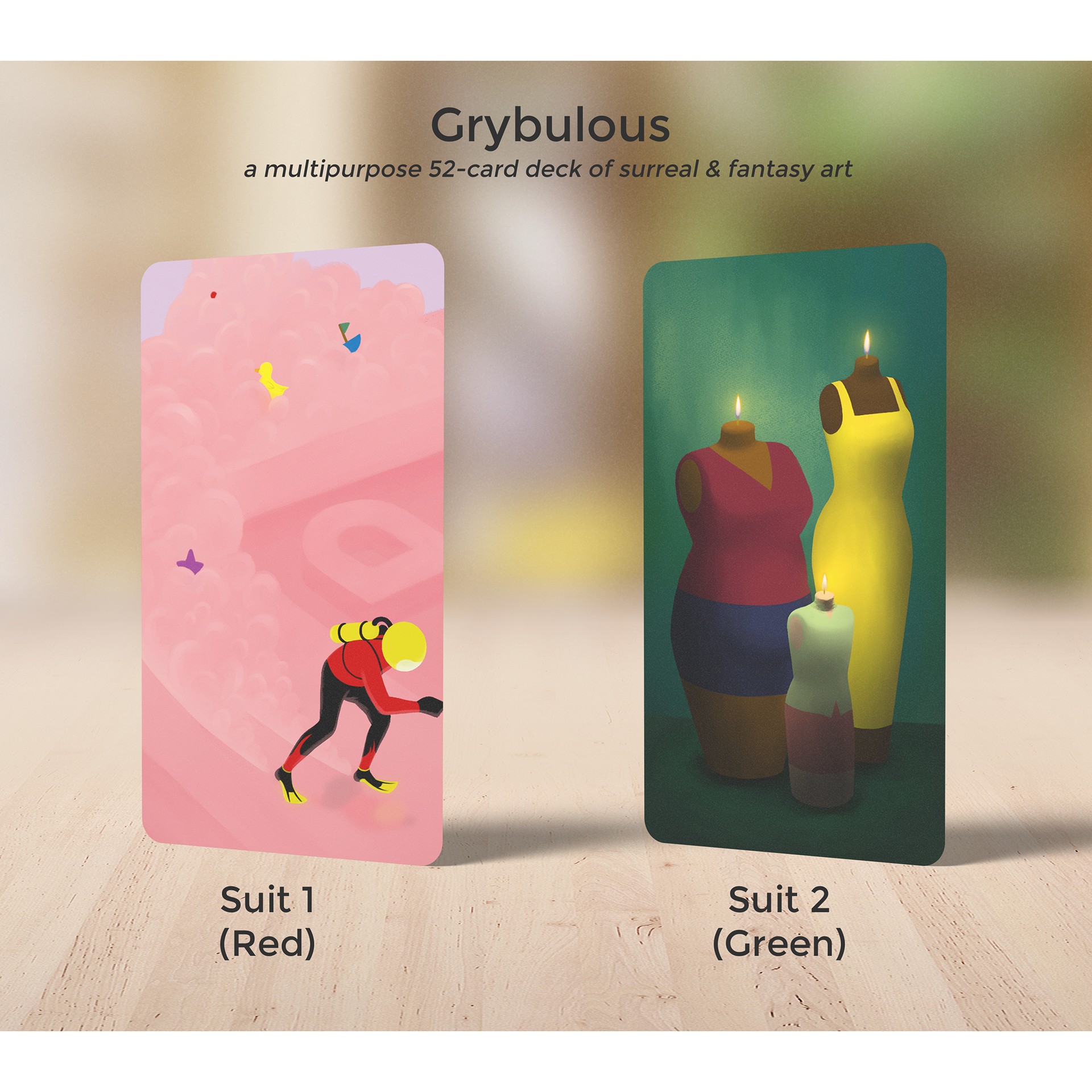 Tarot-sized art card deck