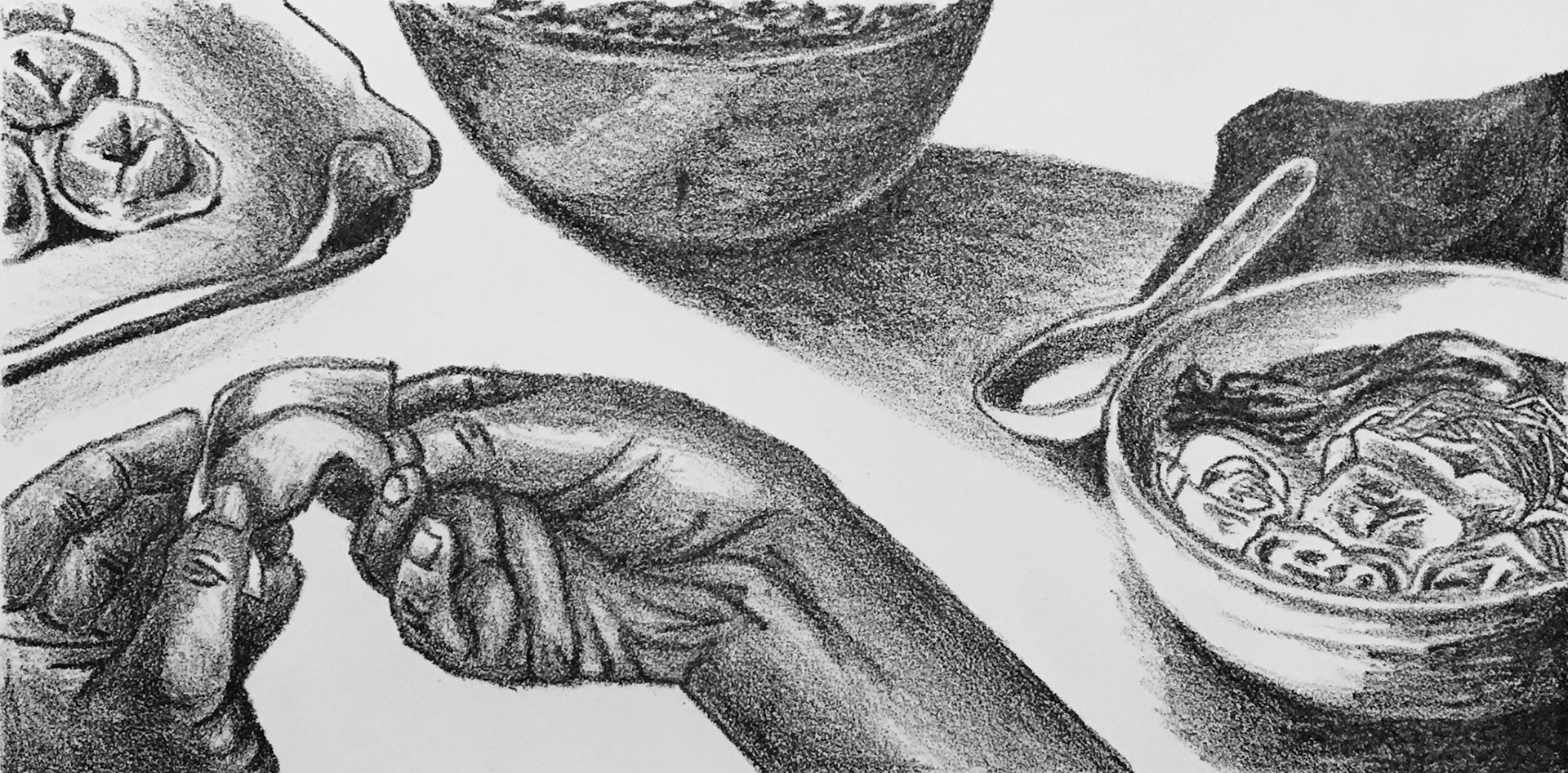 "Did You Eat Yet?," lithography, 2020
