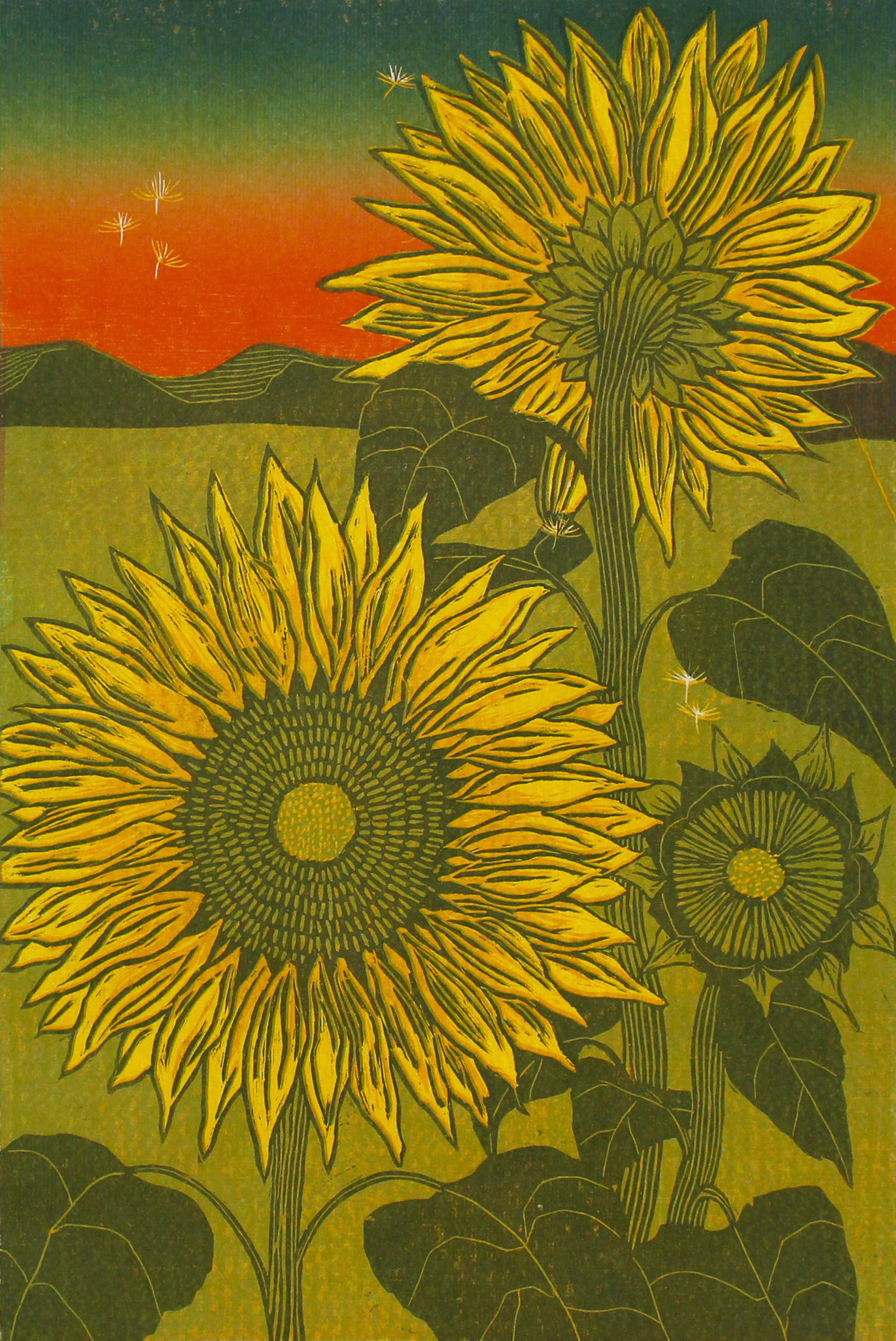 "We'll Never Part," oil ink on japanese fiber, 2021
