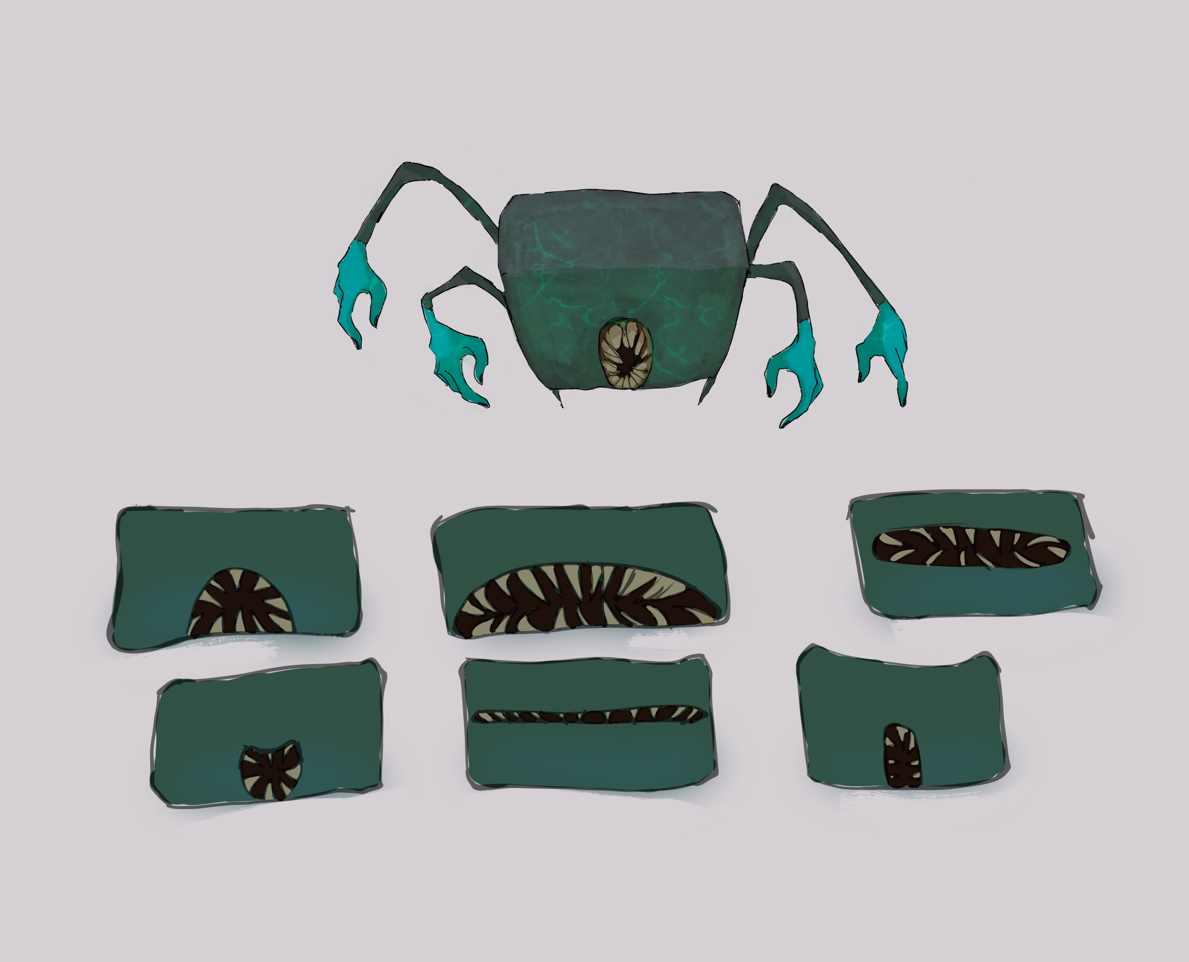 Concept art for creature's mouth, 2023