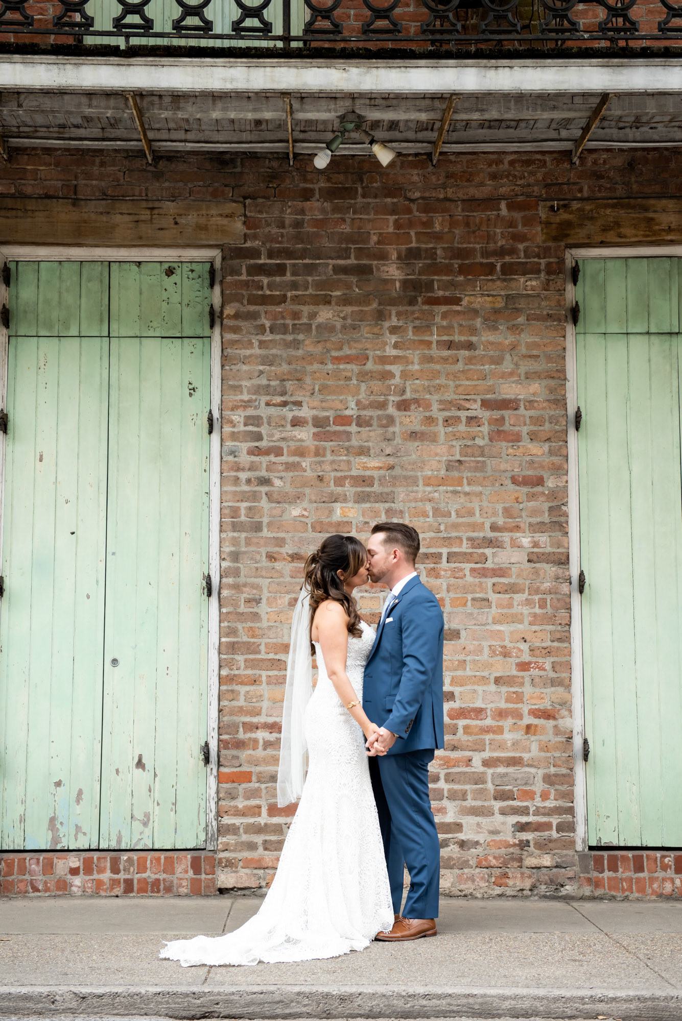 First Look, Bride and Groom, French Quarter, Jackson Square, 1216 Studio, New Orleans Wedding Photographers, 2019, 1st Look