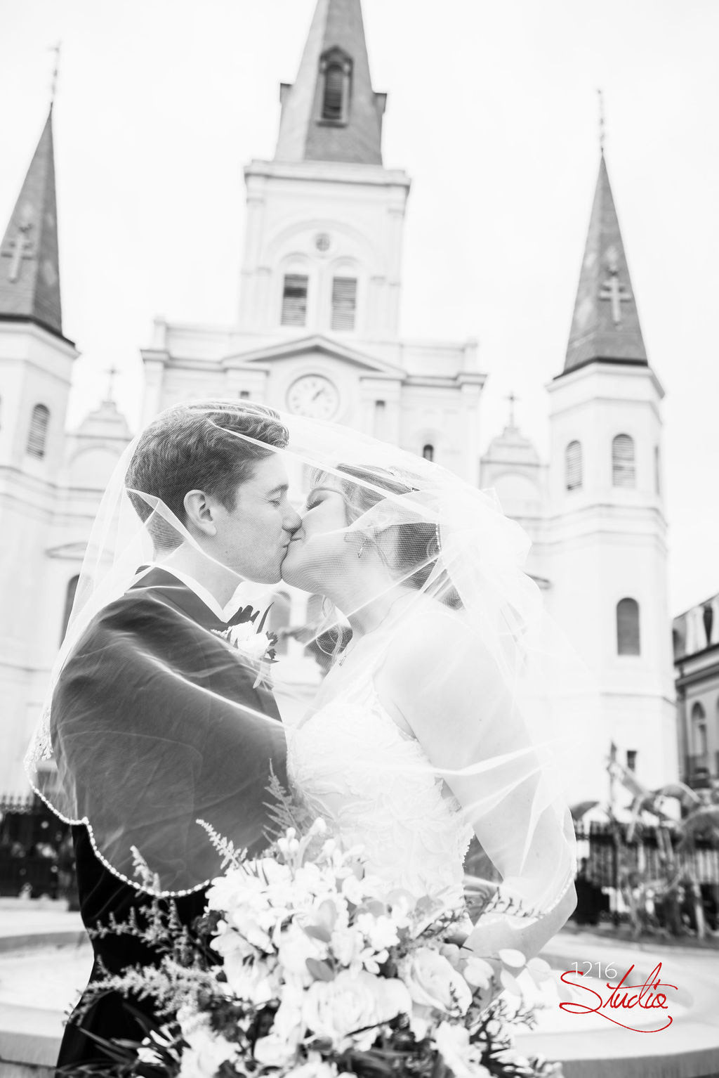 Christopher + Kristen Wedding Photography Album 1216 Studio New Orleans Wedding Photographers 2020 St. Louis Cathedral &amp; Race and Religious Jackson Square 2021 First Look Ceremony &amp; Reception Photography