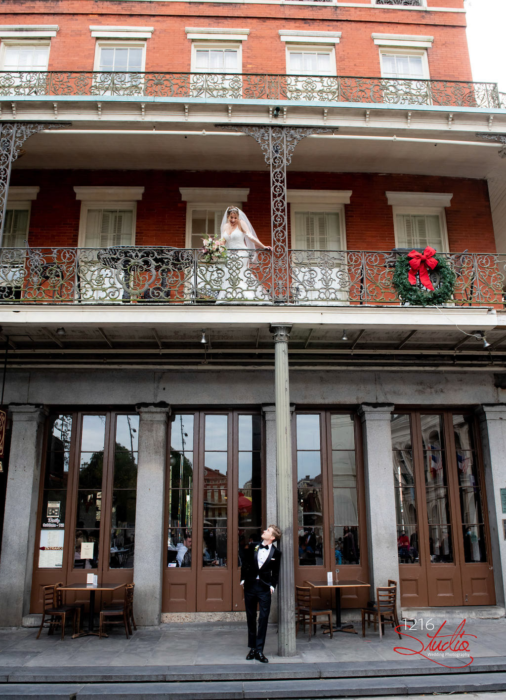 Christopher + Kristen Wedding Photography Album 1216 Studio New Orleans Wedding Photographers 2020 St. Louis Cathedral &amp; Race and Religious Jackson Square 2021 First Look Ceremony &amp; Reception Photography