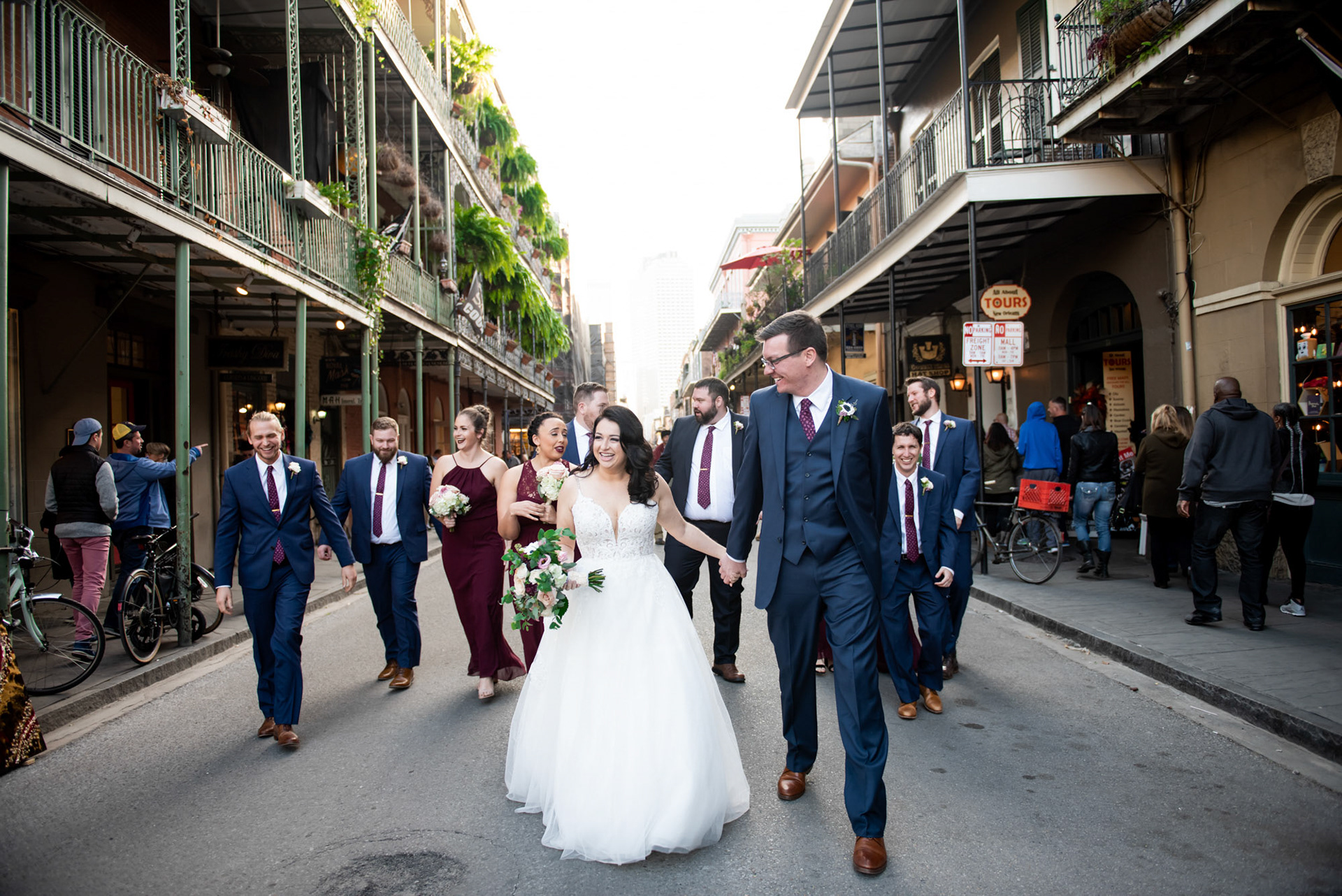 First Look, Bride and Groom, French Quarter, Jackson Square, 1216 Studio, New Orleans Wedding Photographers, 2019, 1st Look
